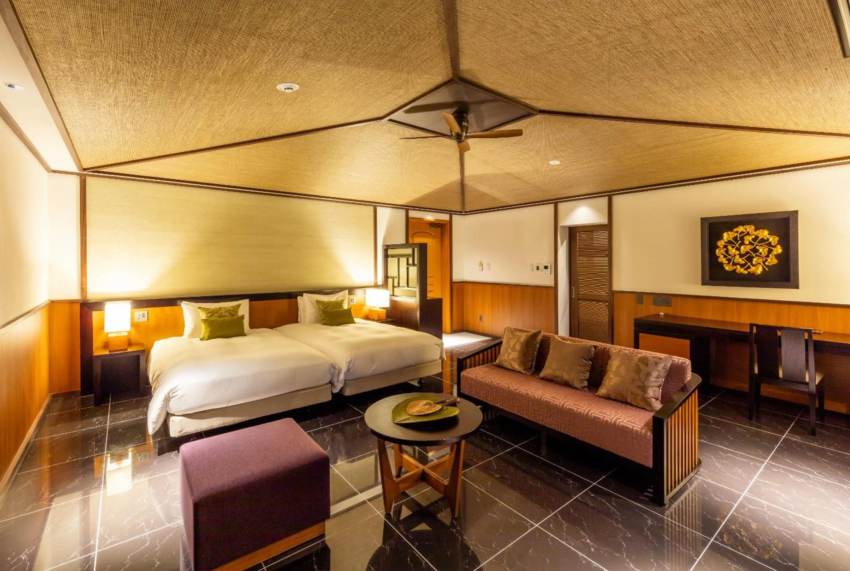 Bed in Miyakojima Kurima Resort Seawood Hotel