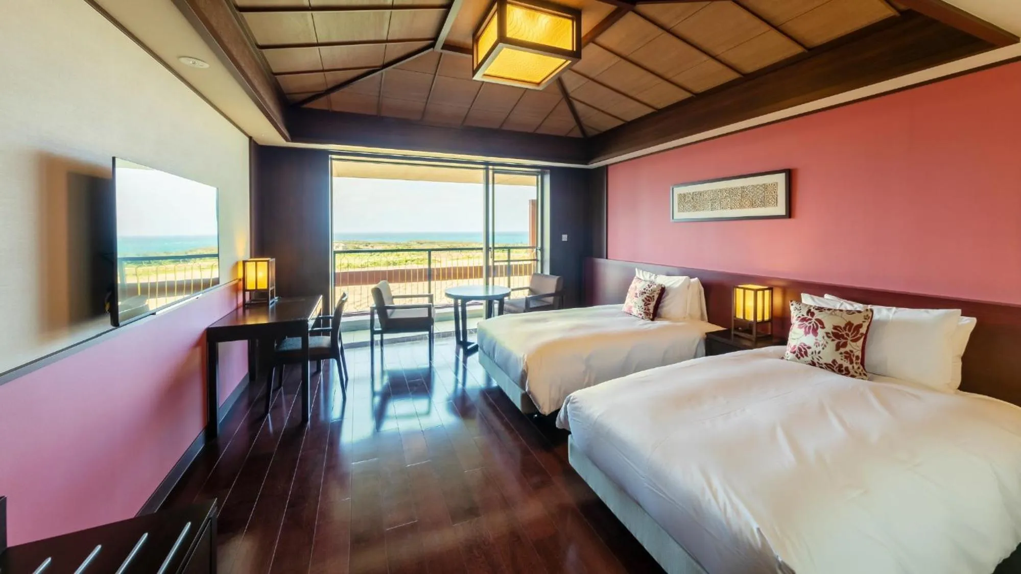 Bed in Miyakojima Kurima Resort Seawood Hotel