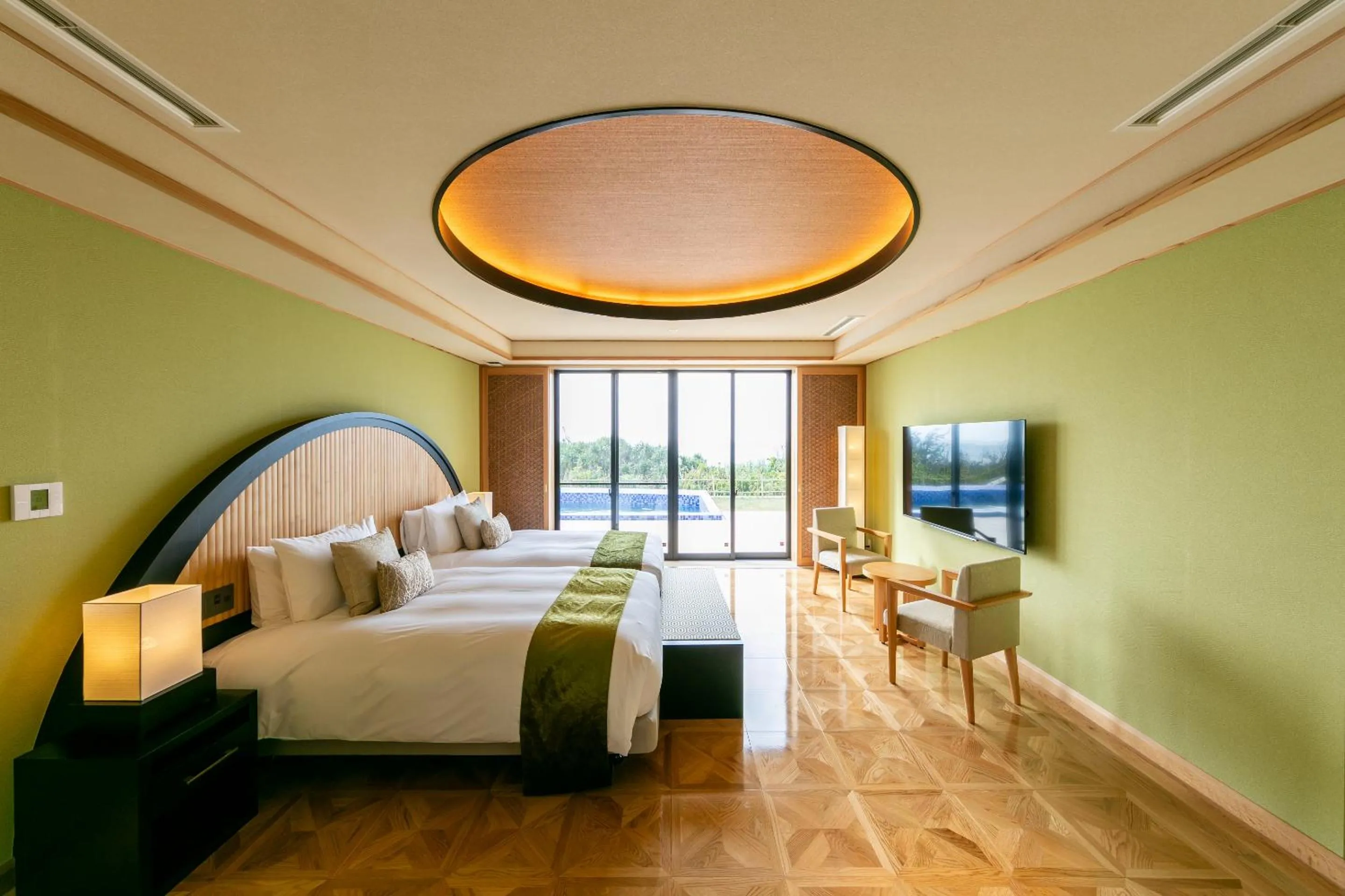 Bed in Miyakojima Kurima Resort Seawood Hotel