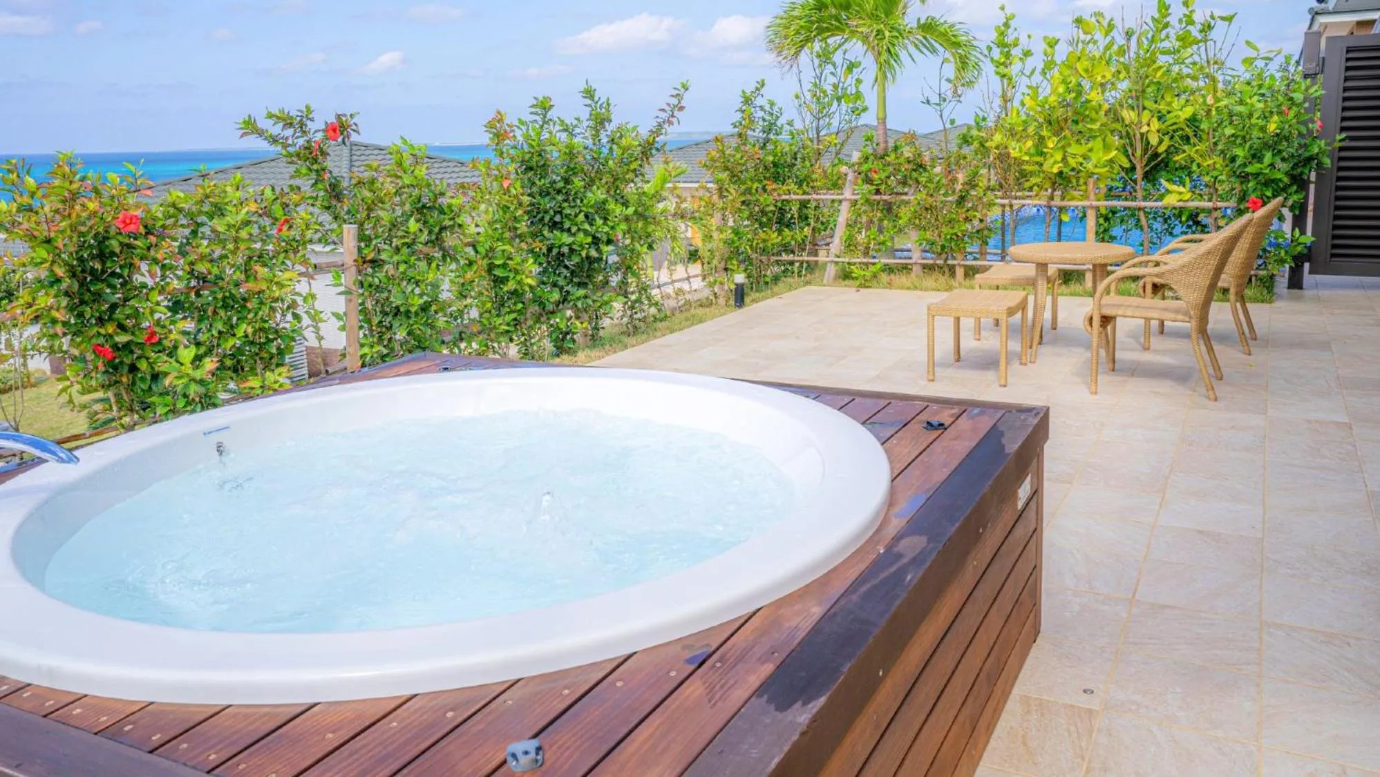 Patio in Miyakojima Kurima Resort Seawood Hotel