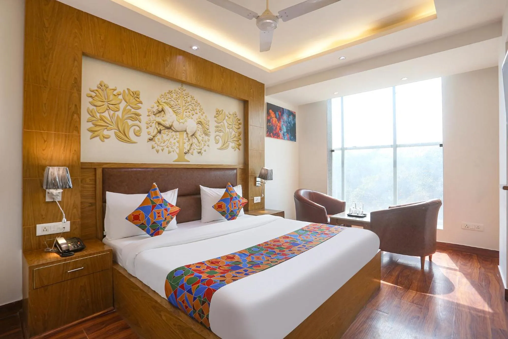 Bed in FabHotel Prime Star 17 - Nr Yashobhoomi Convention Centre
