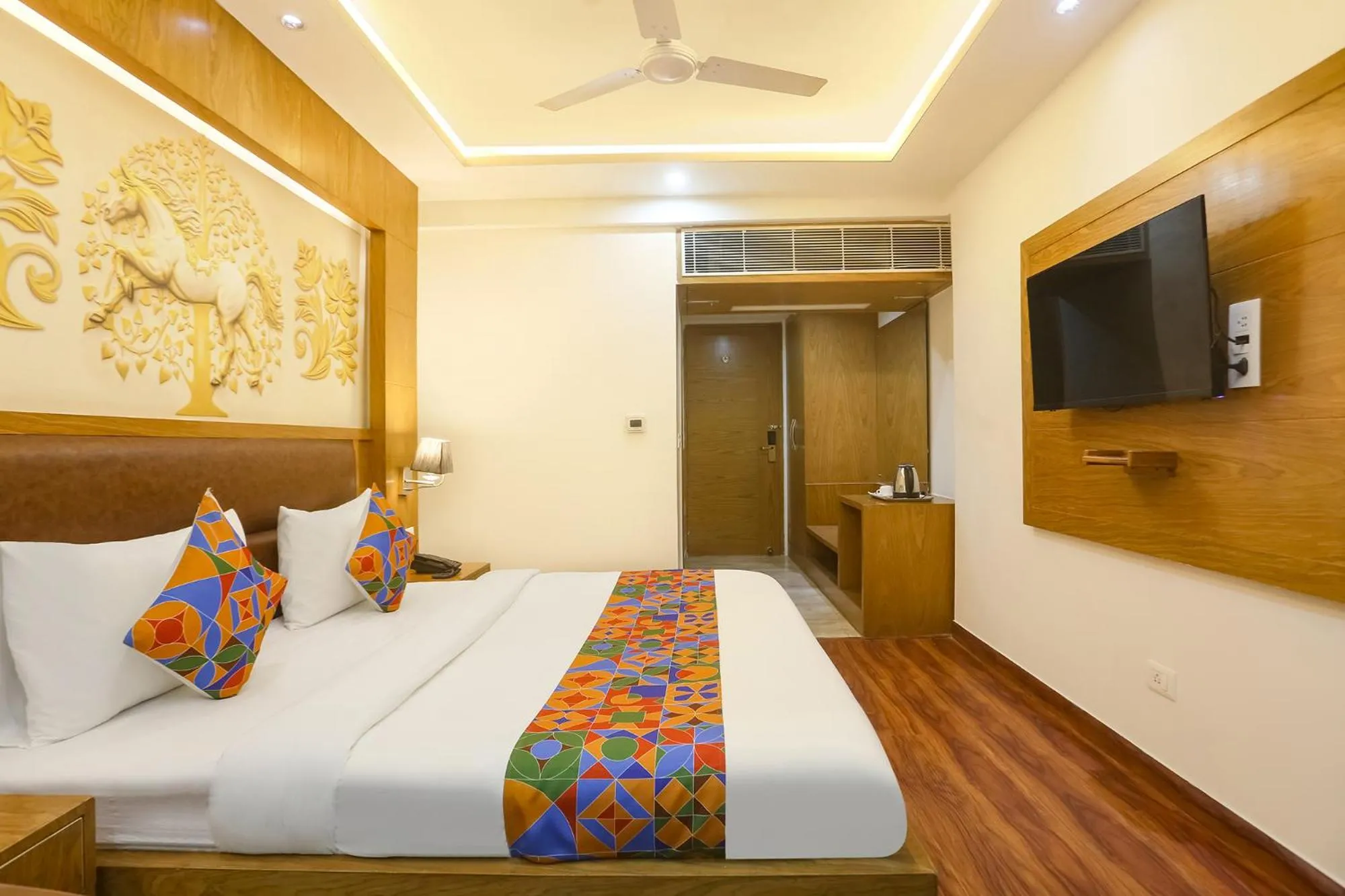 Bed in FabHotel Prime Star 17 - Nr Yashobhoomi Convention Centre