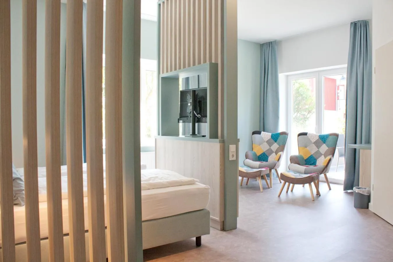 Balcony/Terrace, Bed in Hotel Garni Goldener Anker