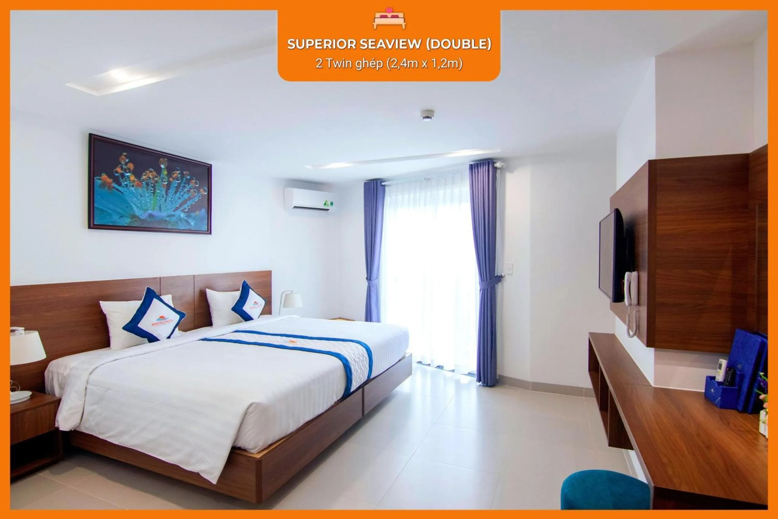 Bed in Mermaid Seaside Hotel