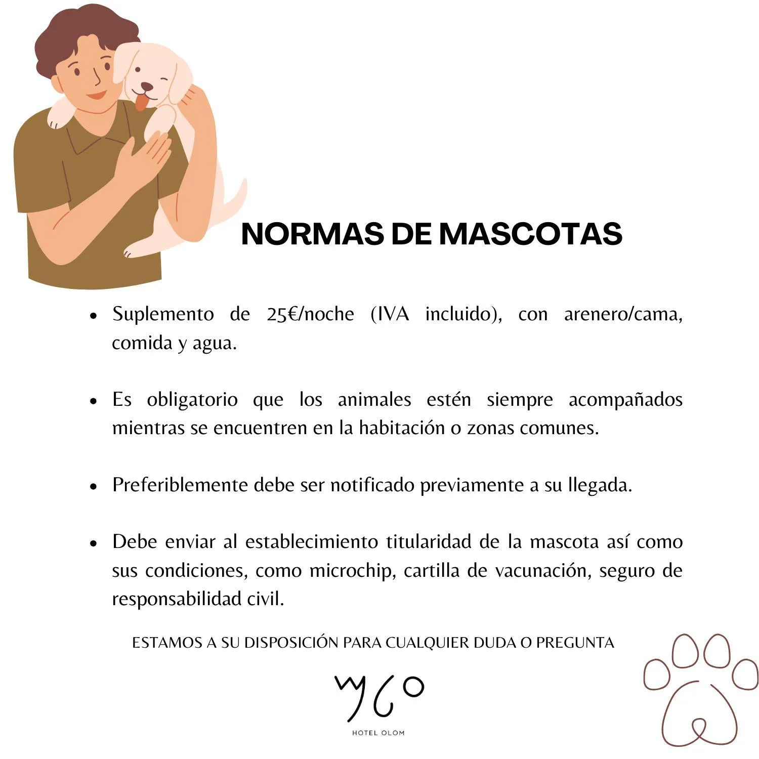 Animals in Boutique Hotel OLOM - Only Adults recommended