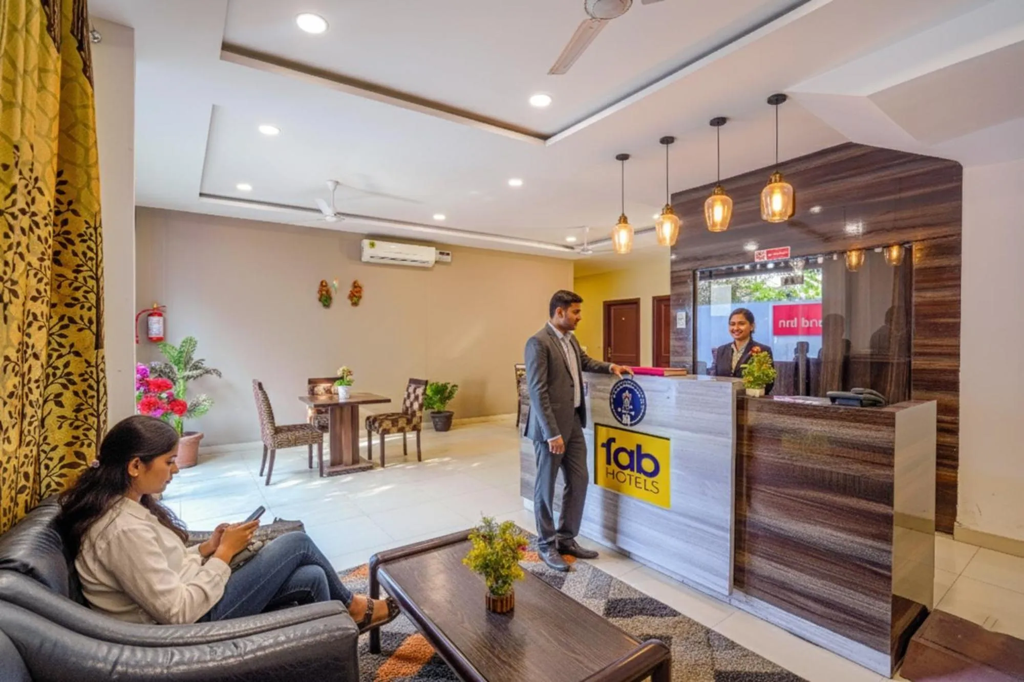 Lobby or reception in FabHotel Grand Inn