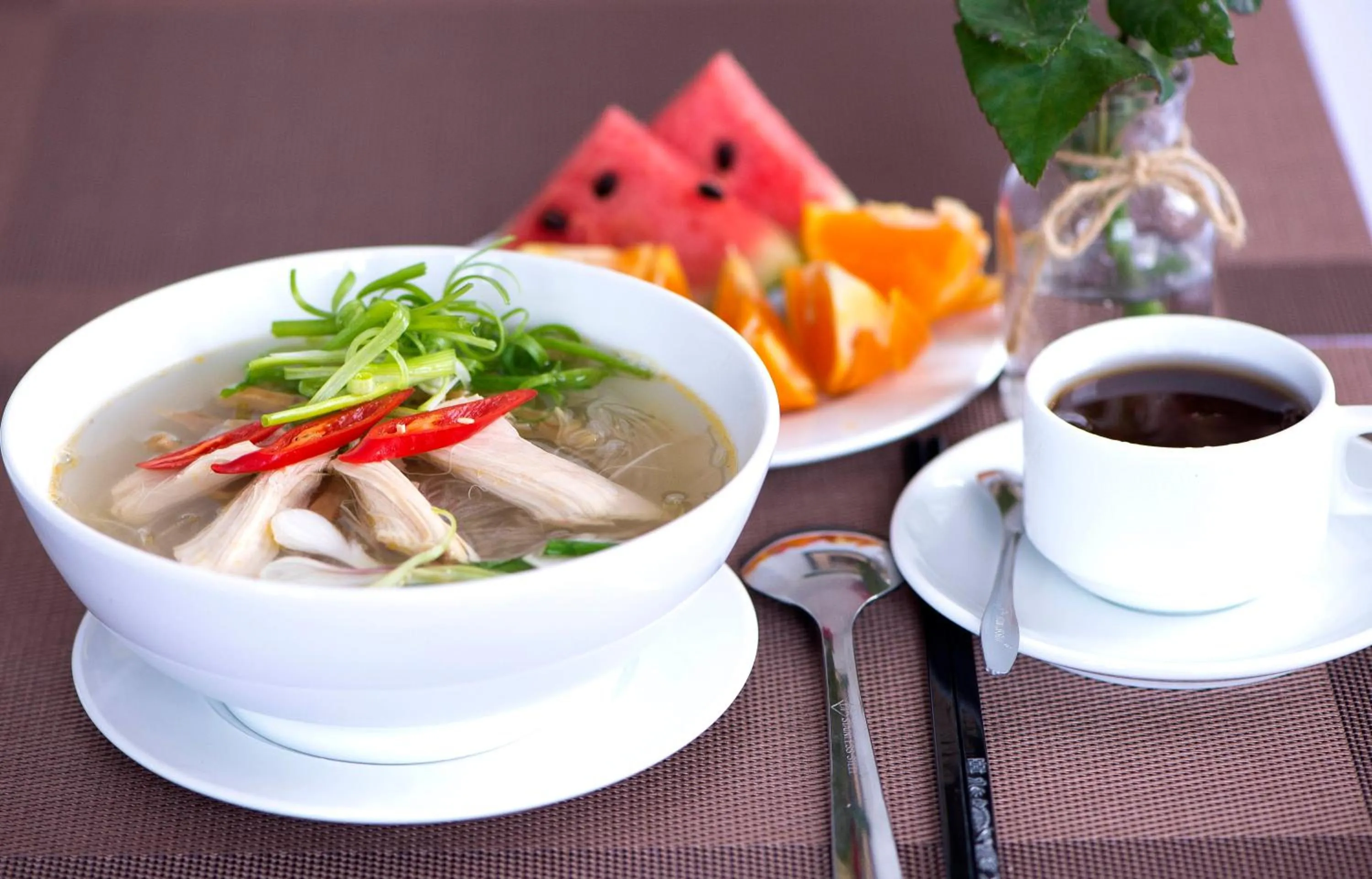 Breakfast in Dac Tin Luxury Hotel