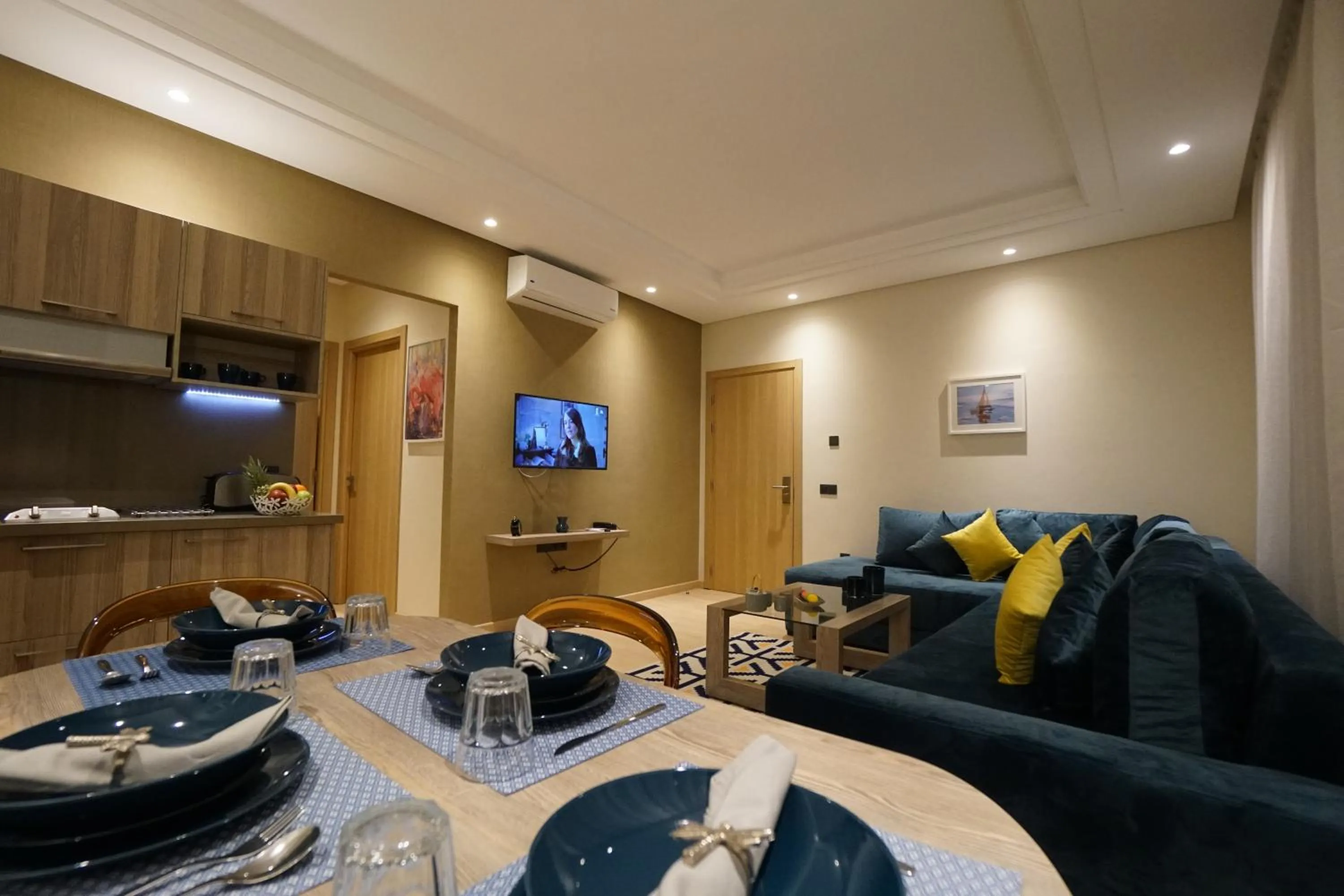 Living room in Flamant Rose Appart Hotel