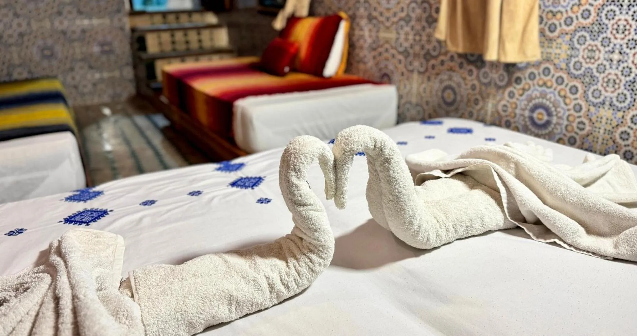 Bed in Riad Le Petit Patrimoine De Fés