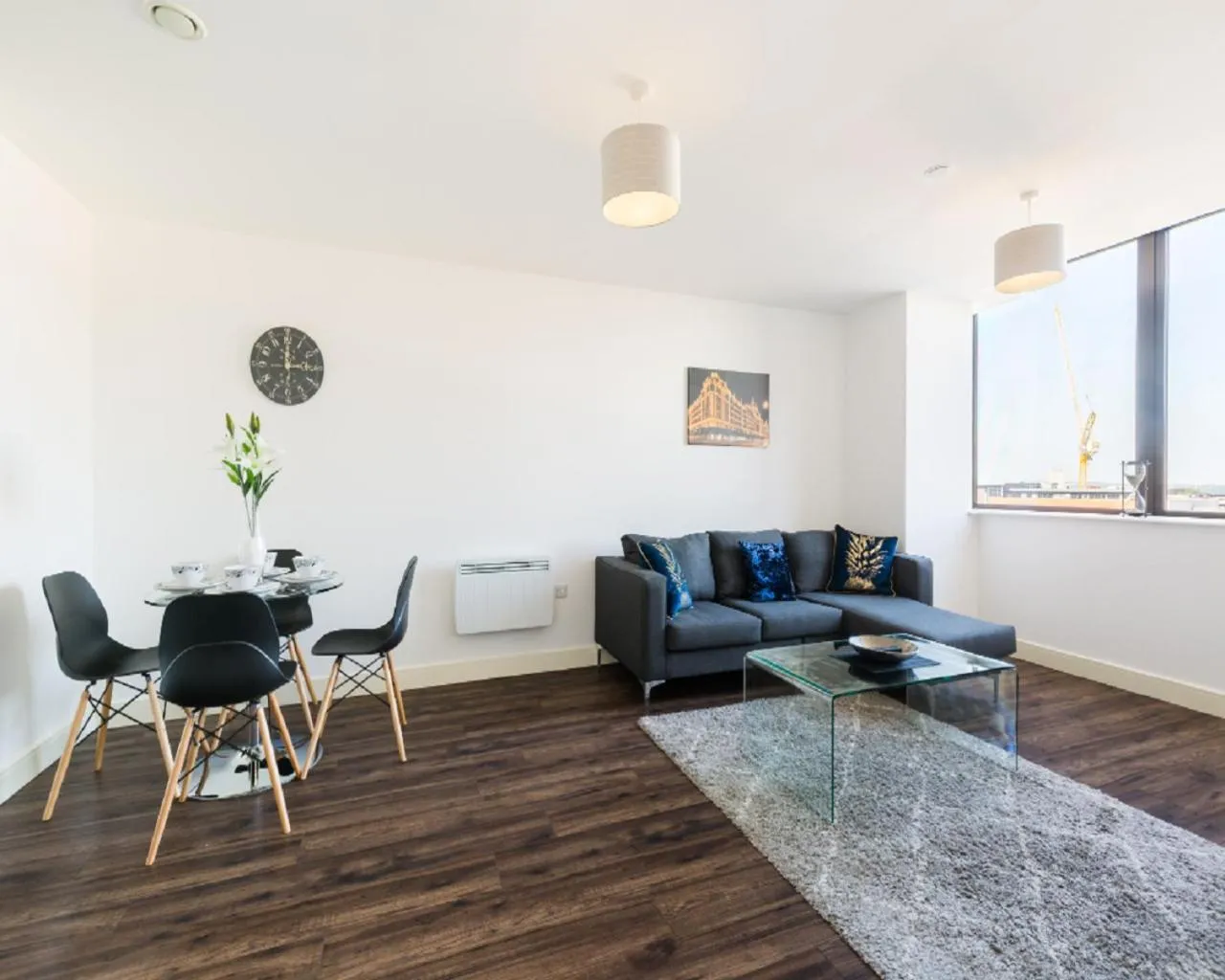 Living room in KCS Luxury Apartment - Broad Street Birmingham