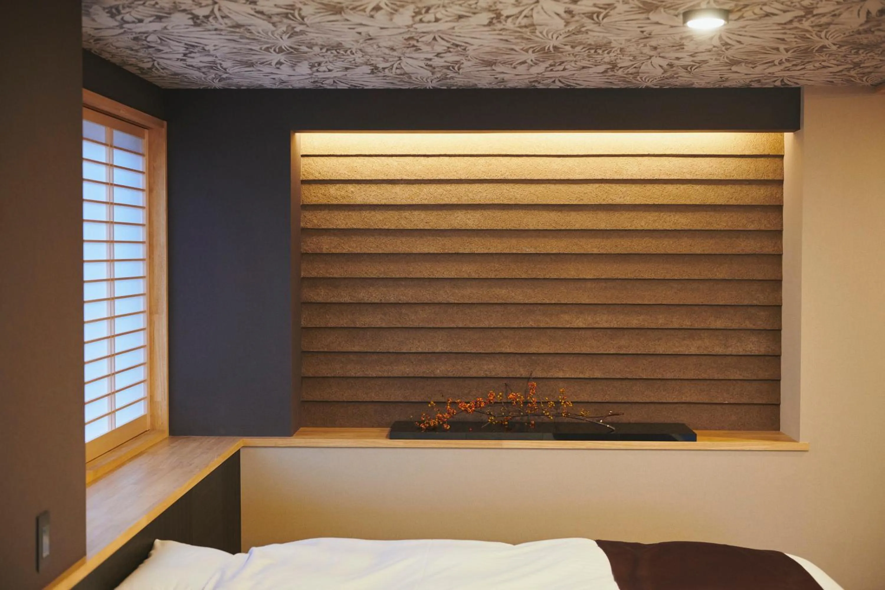 Bed in ITADAKI Daisen 大山参道ホテル頂