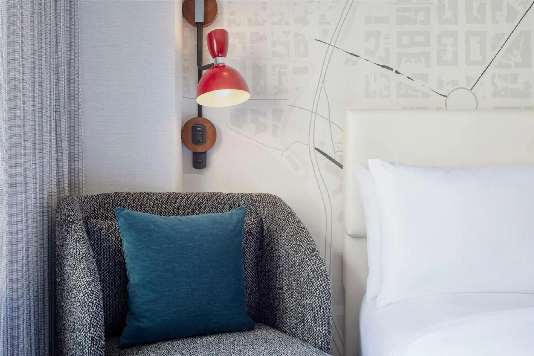 Seating area, Bed in Le Meridien Washington, DC, The Madison