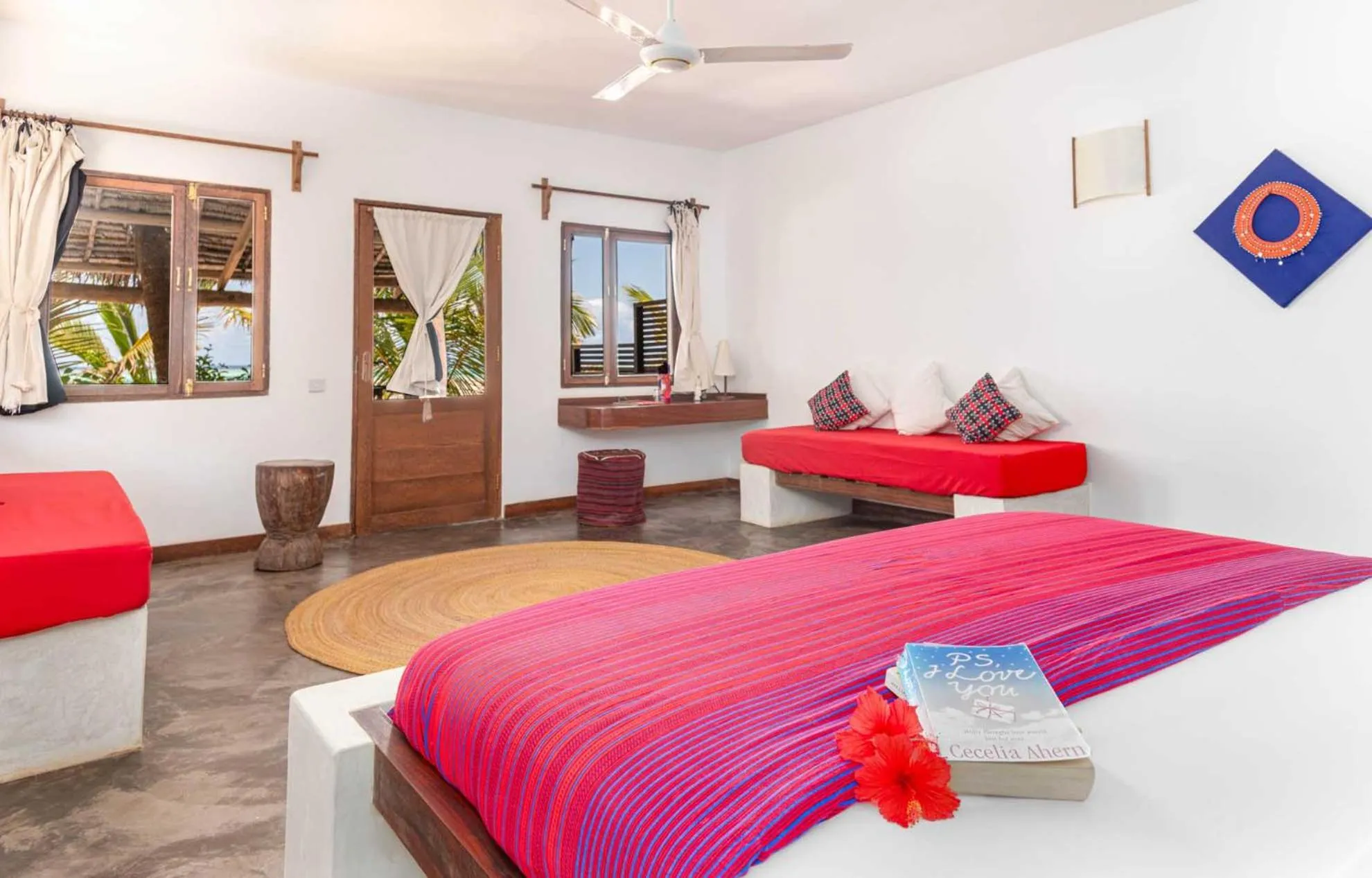 Sea view, Bed in Hekaya Zanzibar