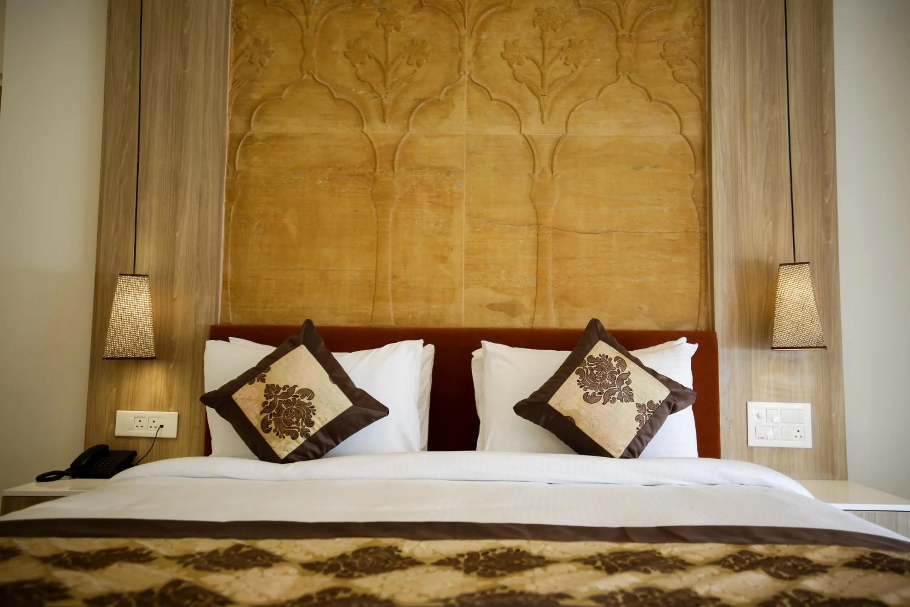 Bed in Hotel Ratangarh Palace