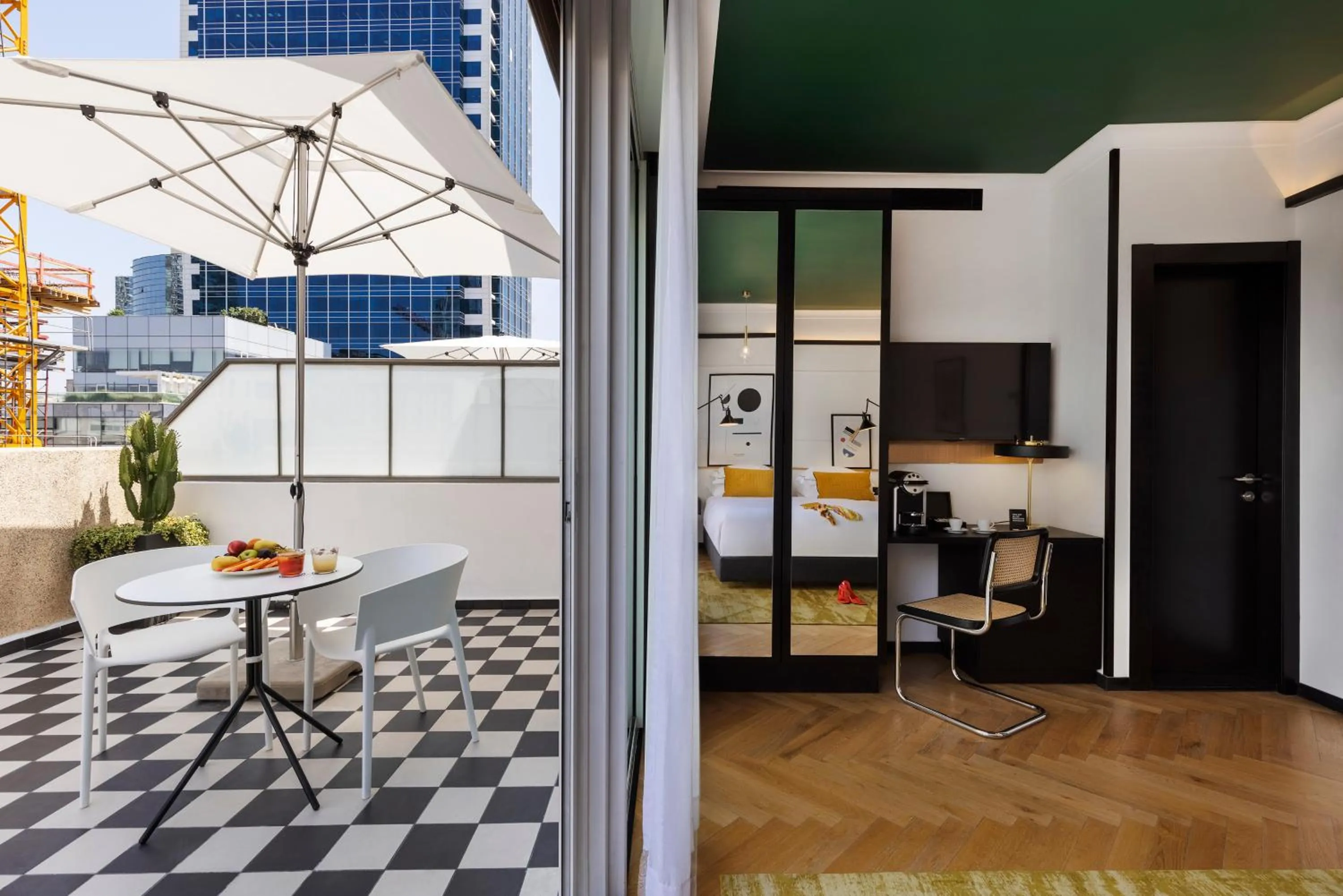 Balcony/Terrace in Theodor Brown Rothschild Tel-Aviv, a member of Brown Hotels