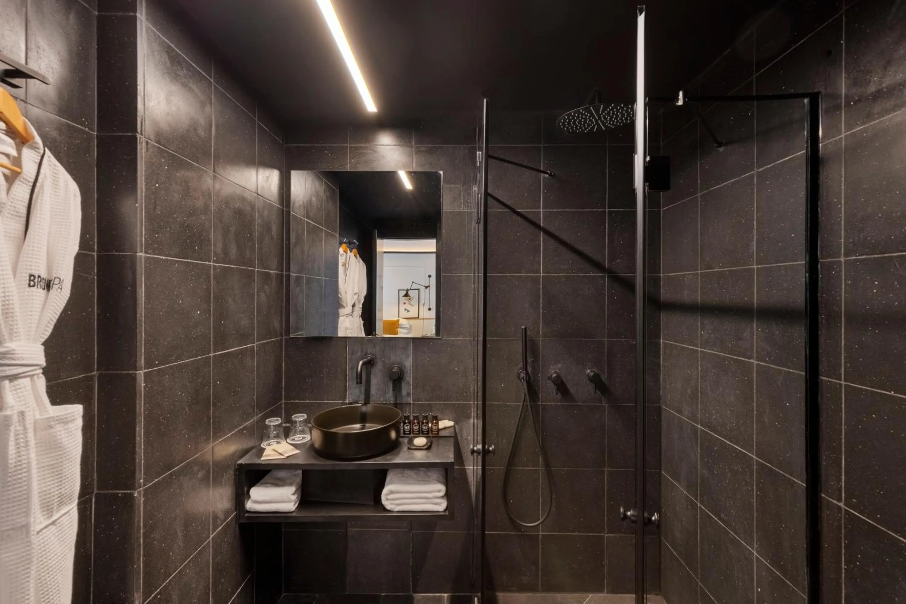 Shower in Theodor Brown Rothschild Tel-Aviv, a member of Brown Hotels