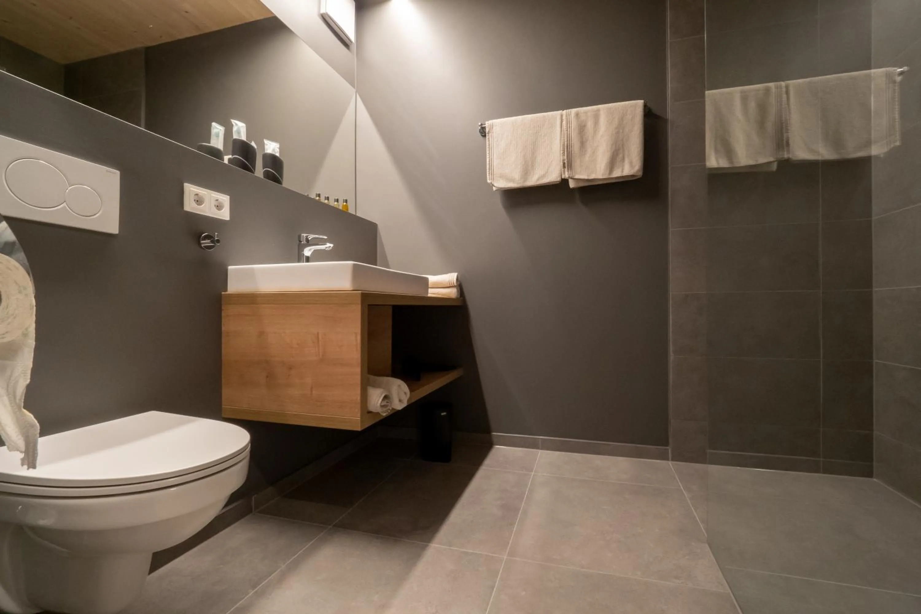 Shower in GästeHAUS & HOFladen Familie Öllerer