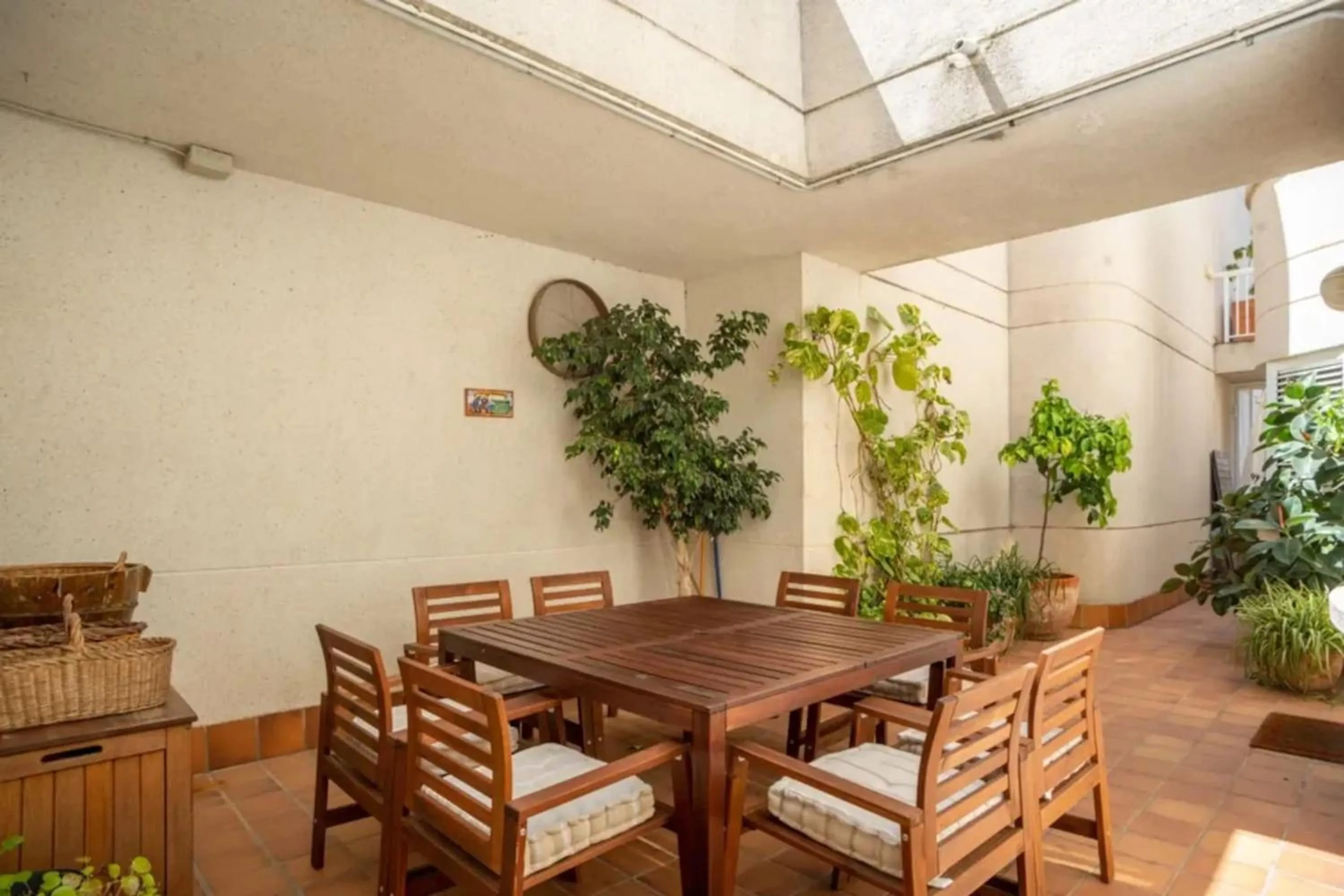 Balcony/Terrace in Comfortable House in Sitges with Shared Pool