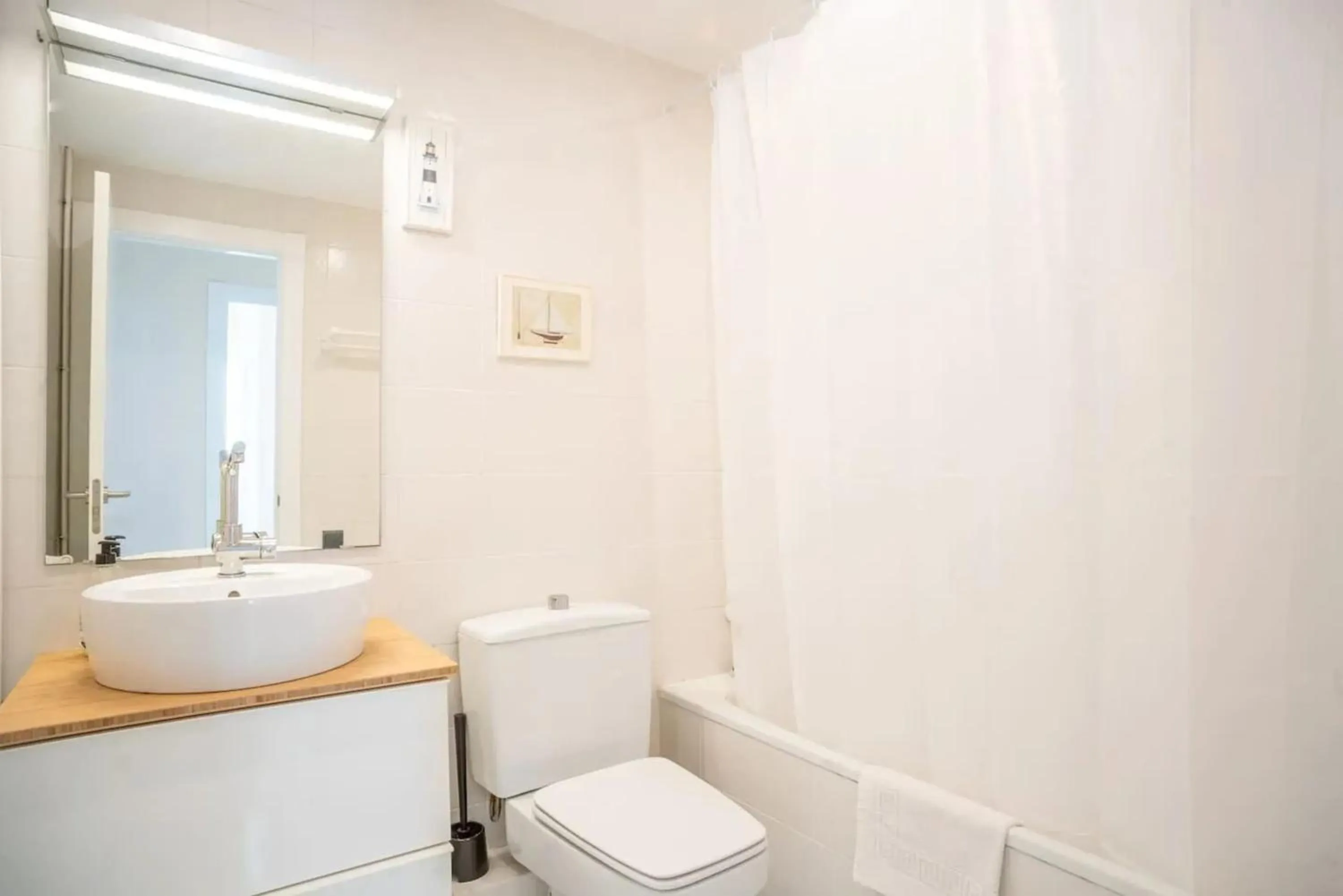 Bathroom in Comfortable House in Sitges with Shared Pool