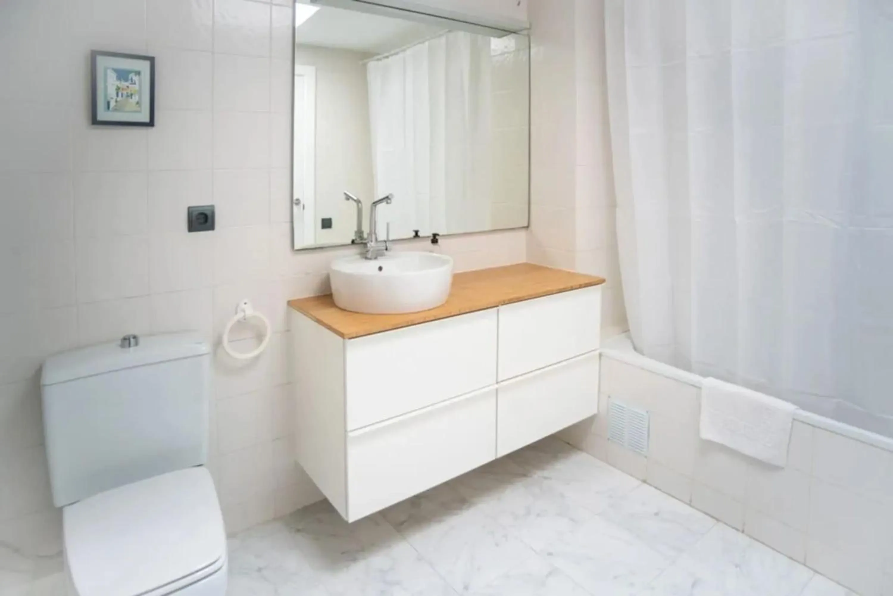 Bathroom in Comfortable House in Sitges with Shared Pool