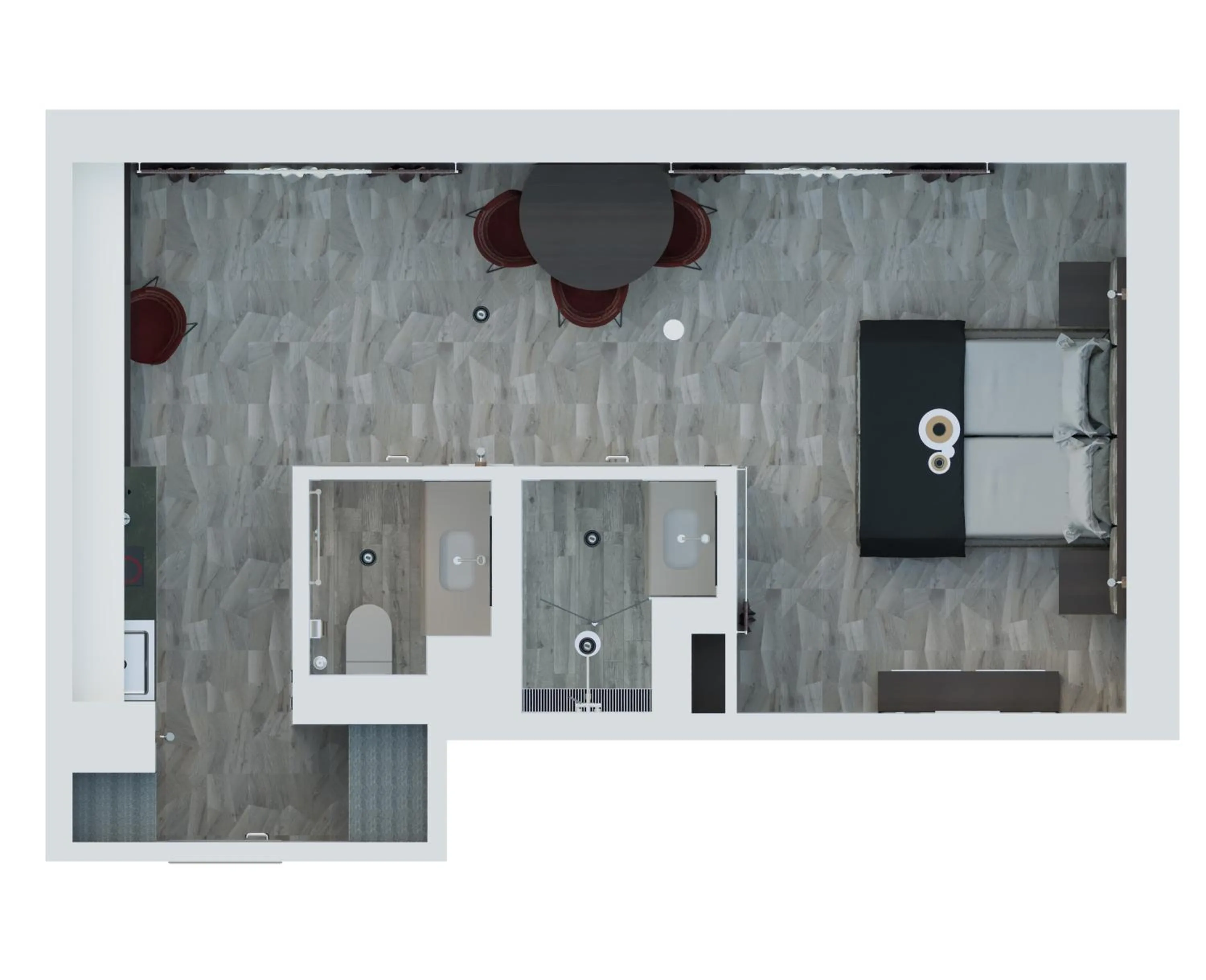 Photo of the whole room in MASEVEN München Messe Dornach