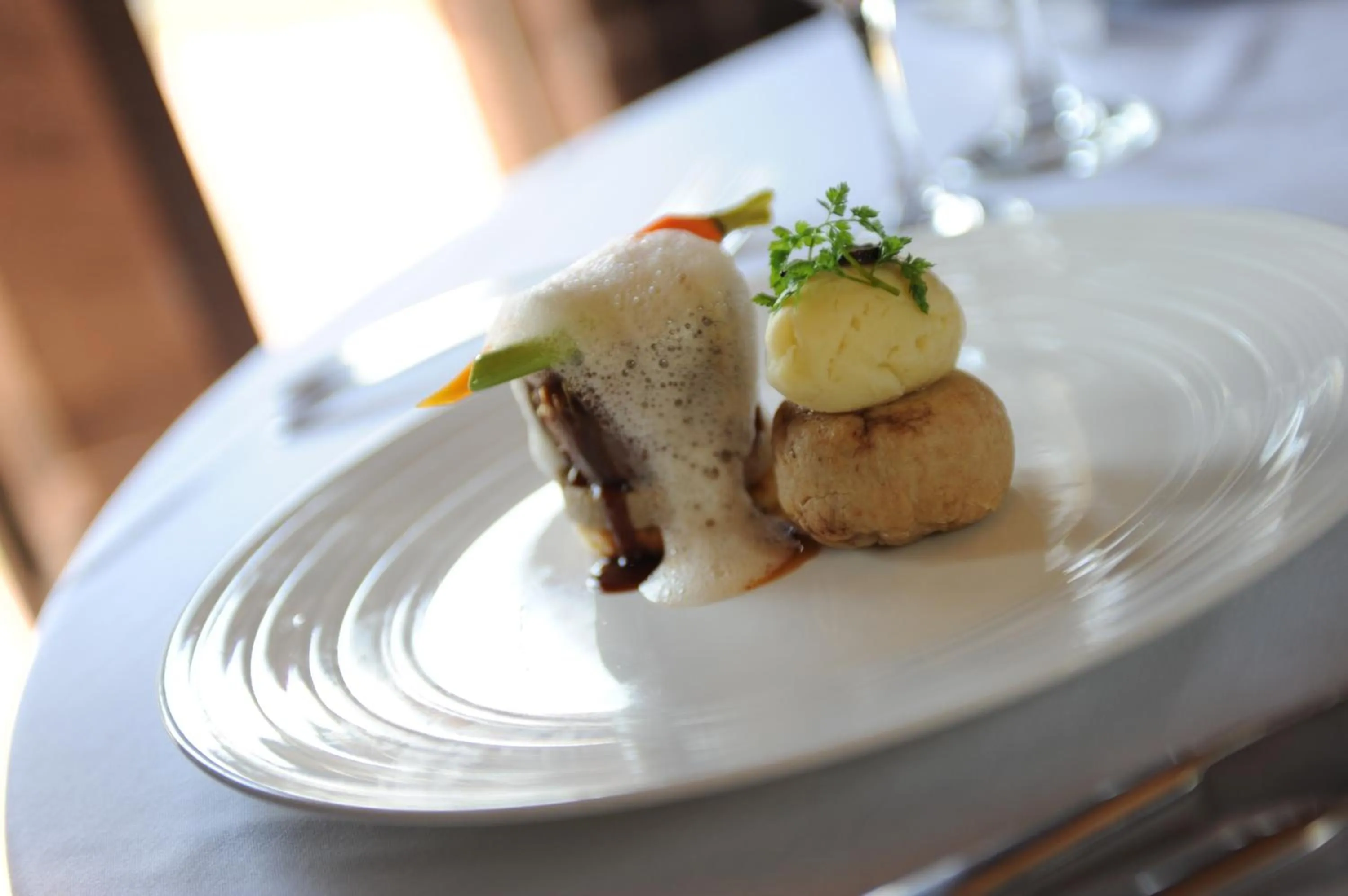 Food close-up in Peckforton Castle