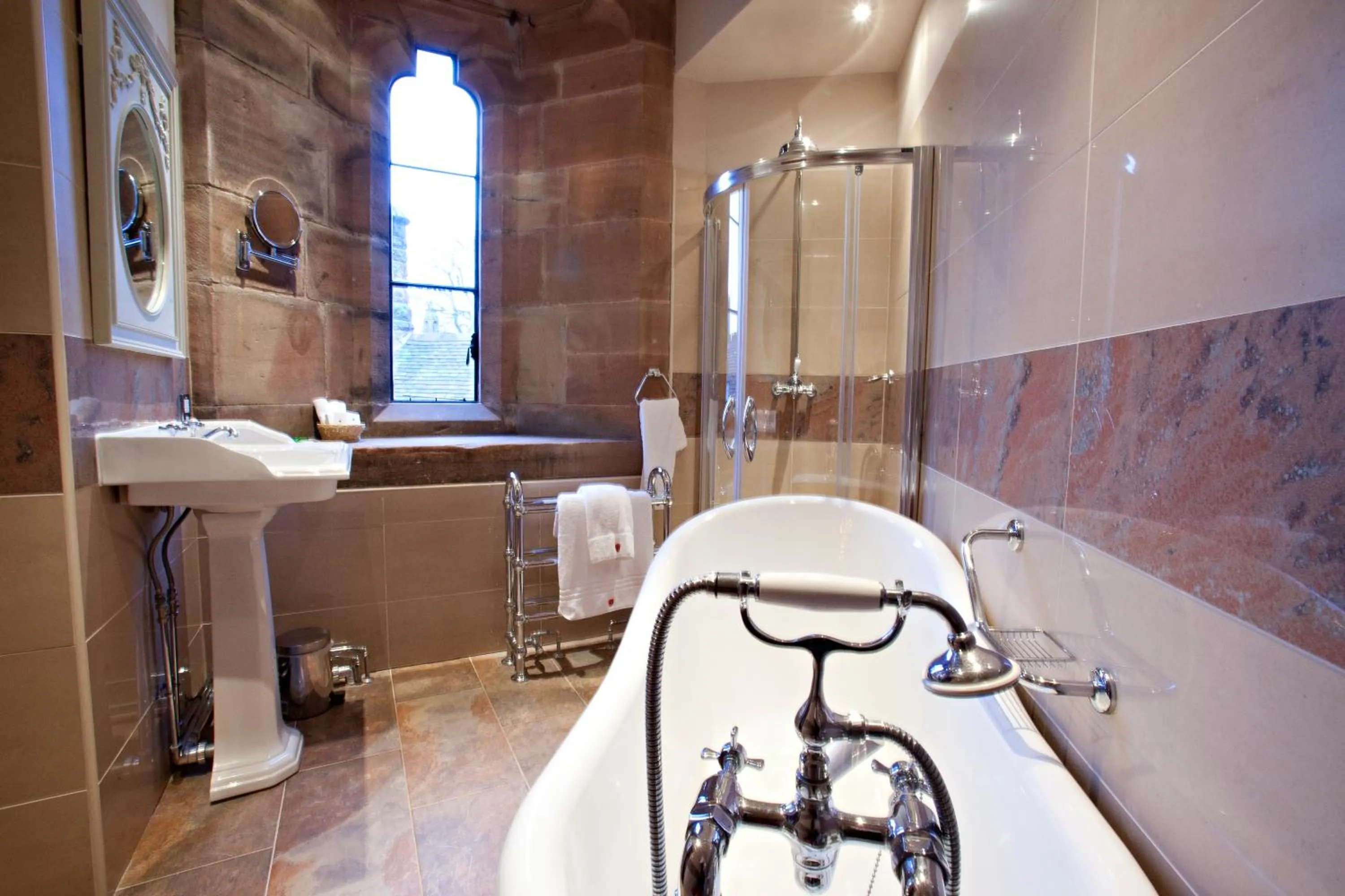 Bathroom in Peckforton Castle
