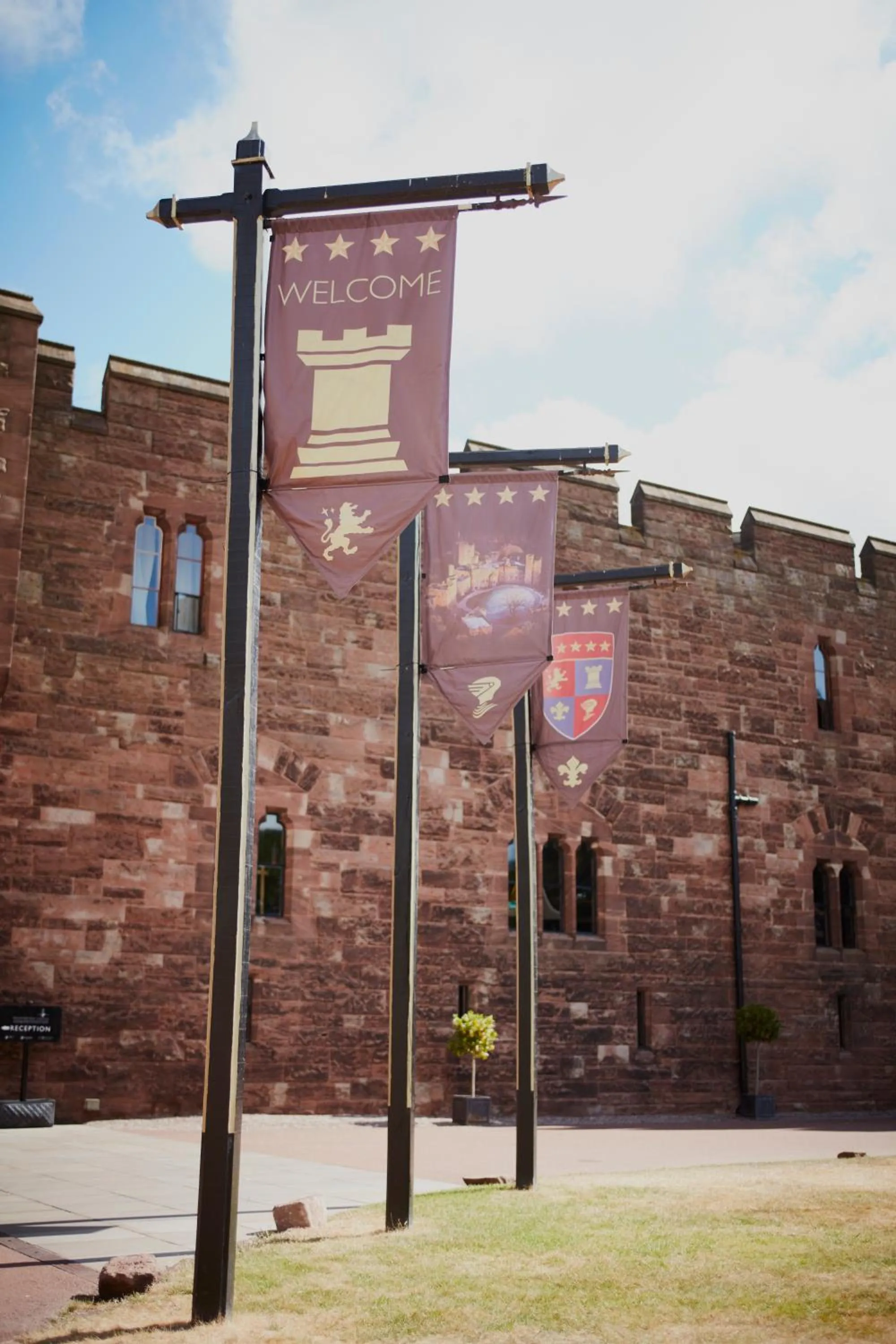 Text overlay in Peckforton Castle