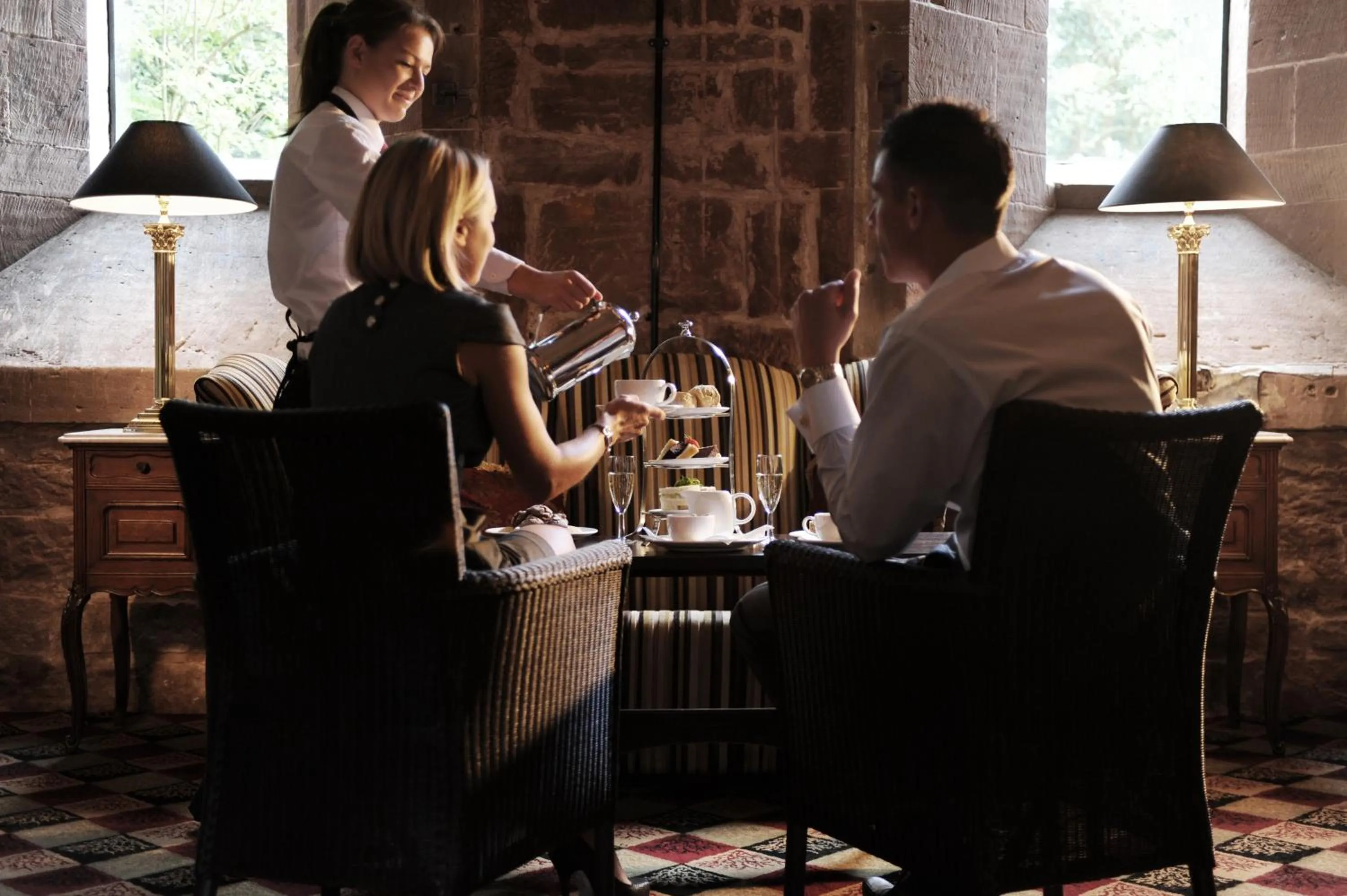 Dining area in Peckforton Castle