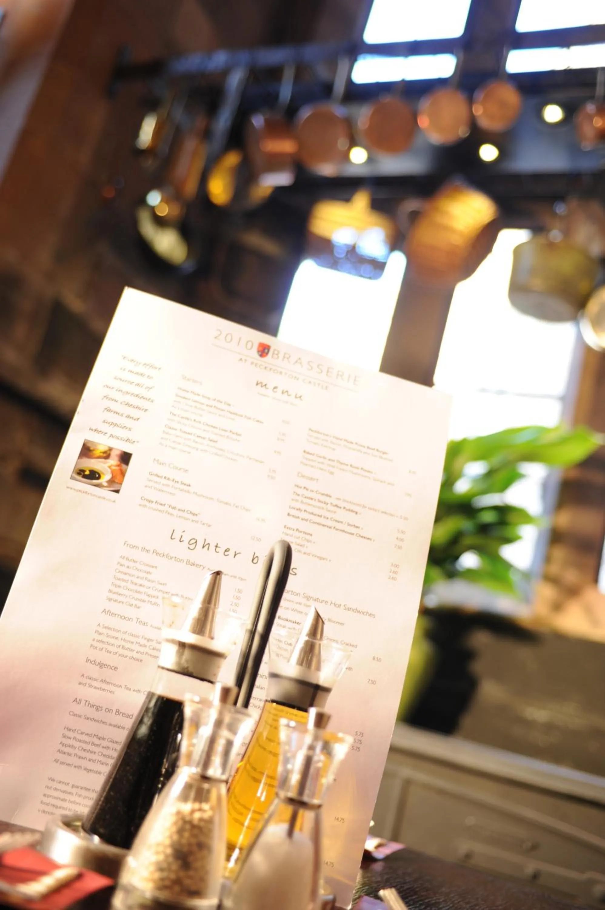 Restaurant/places to eat in Peckforton Castle