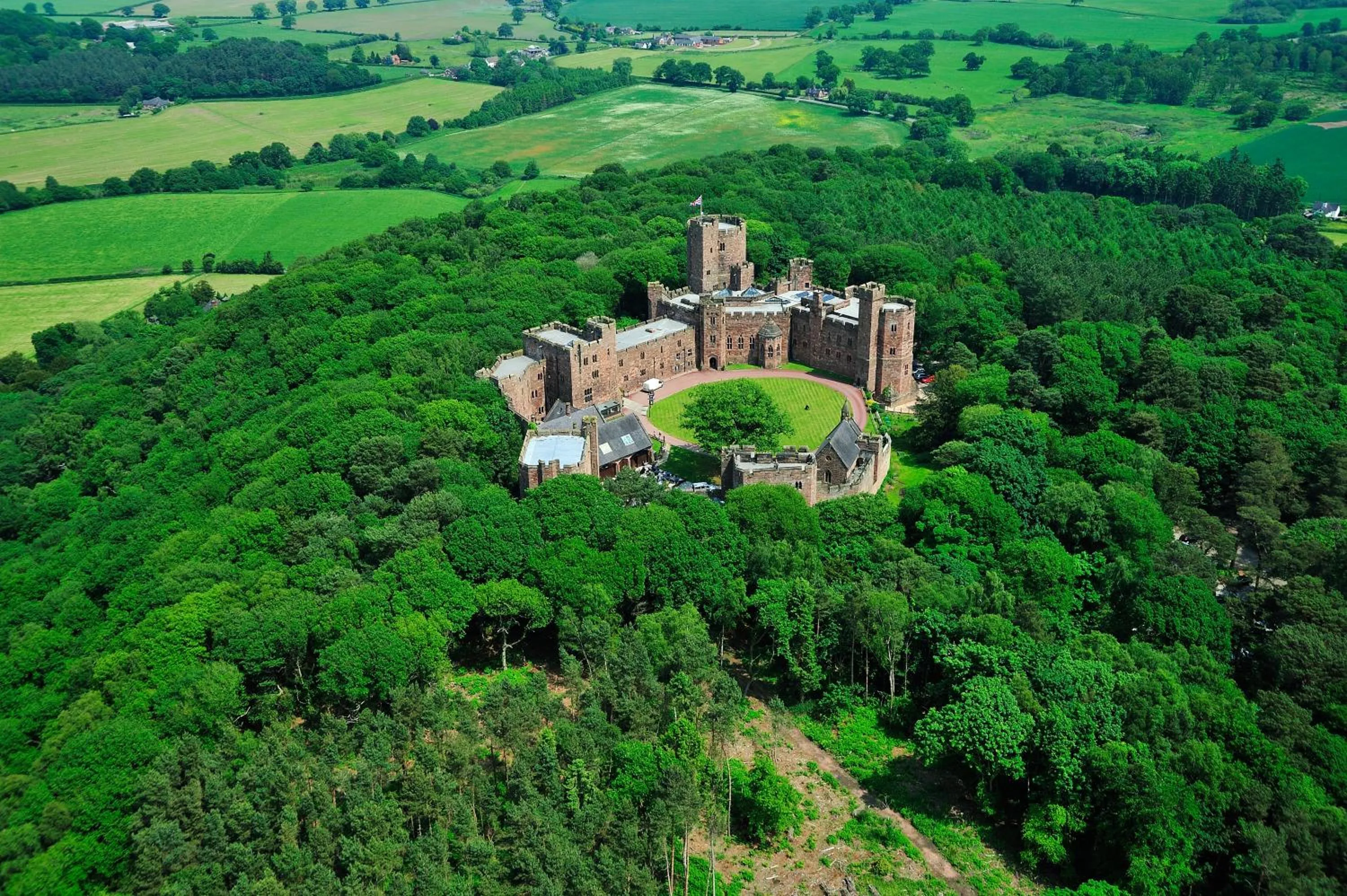 Bird's eye view in Peckforton Castle