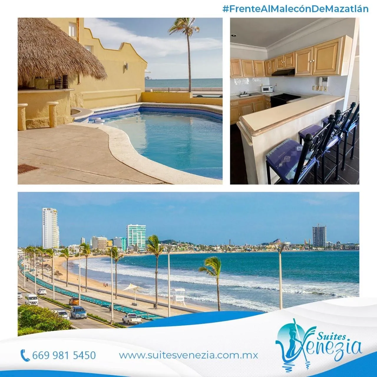 Pool view in Hotel Playa María