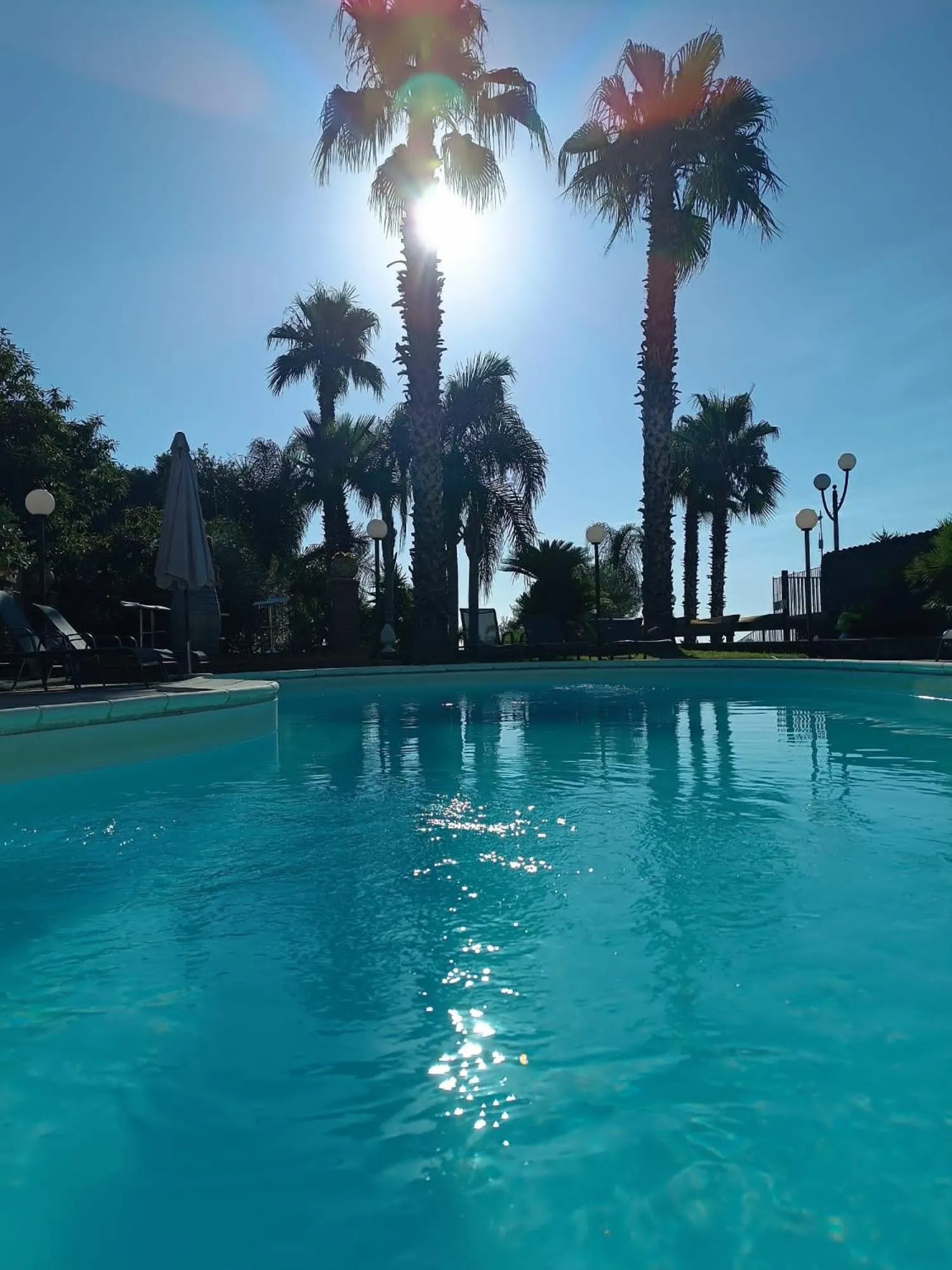 Pool view in Borgo Barone