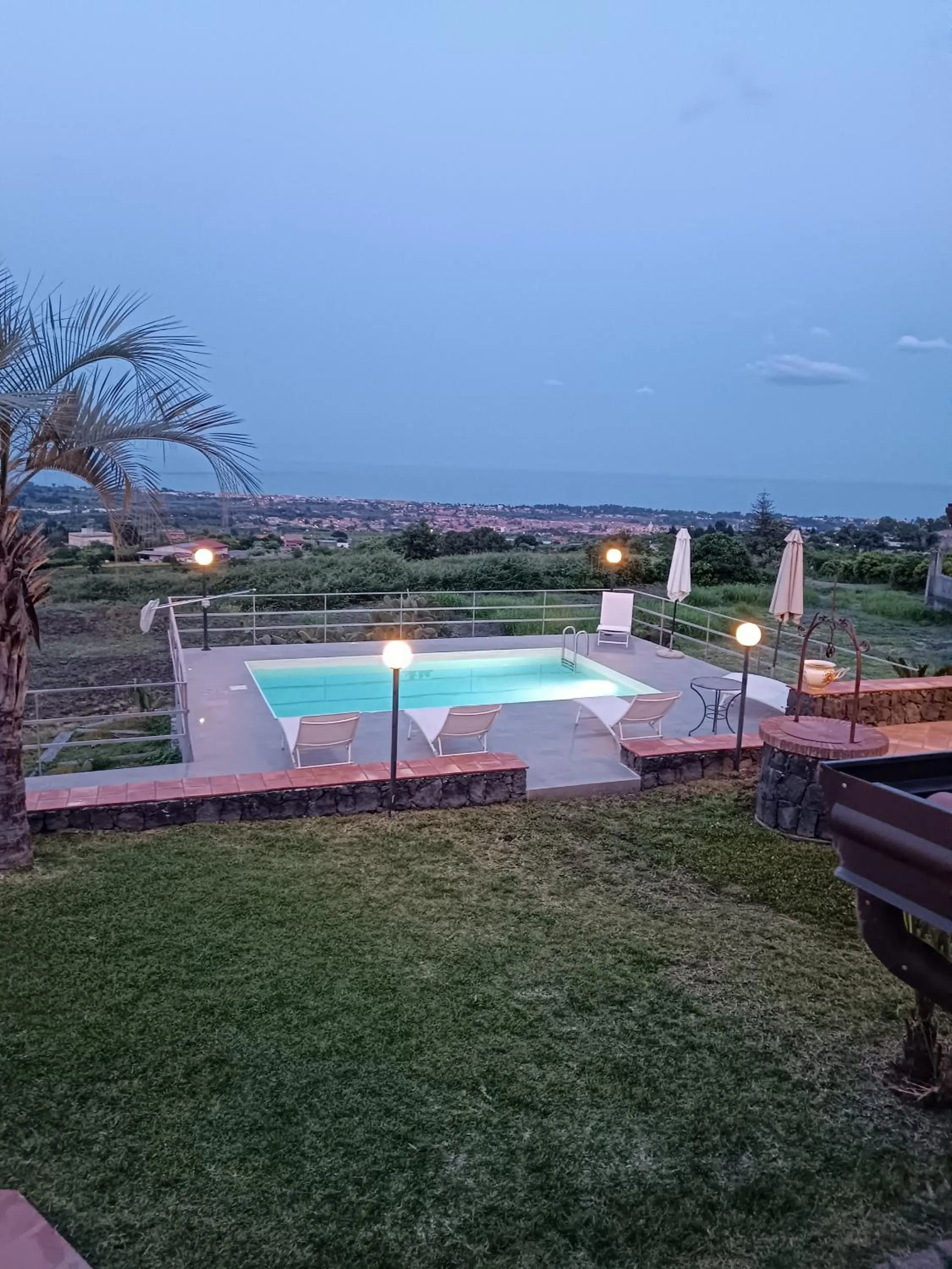 Pool view in Borgo Barone