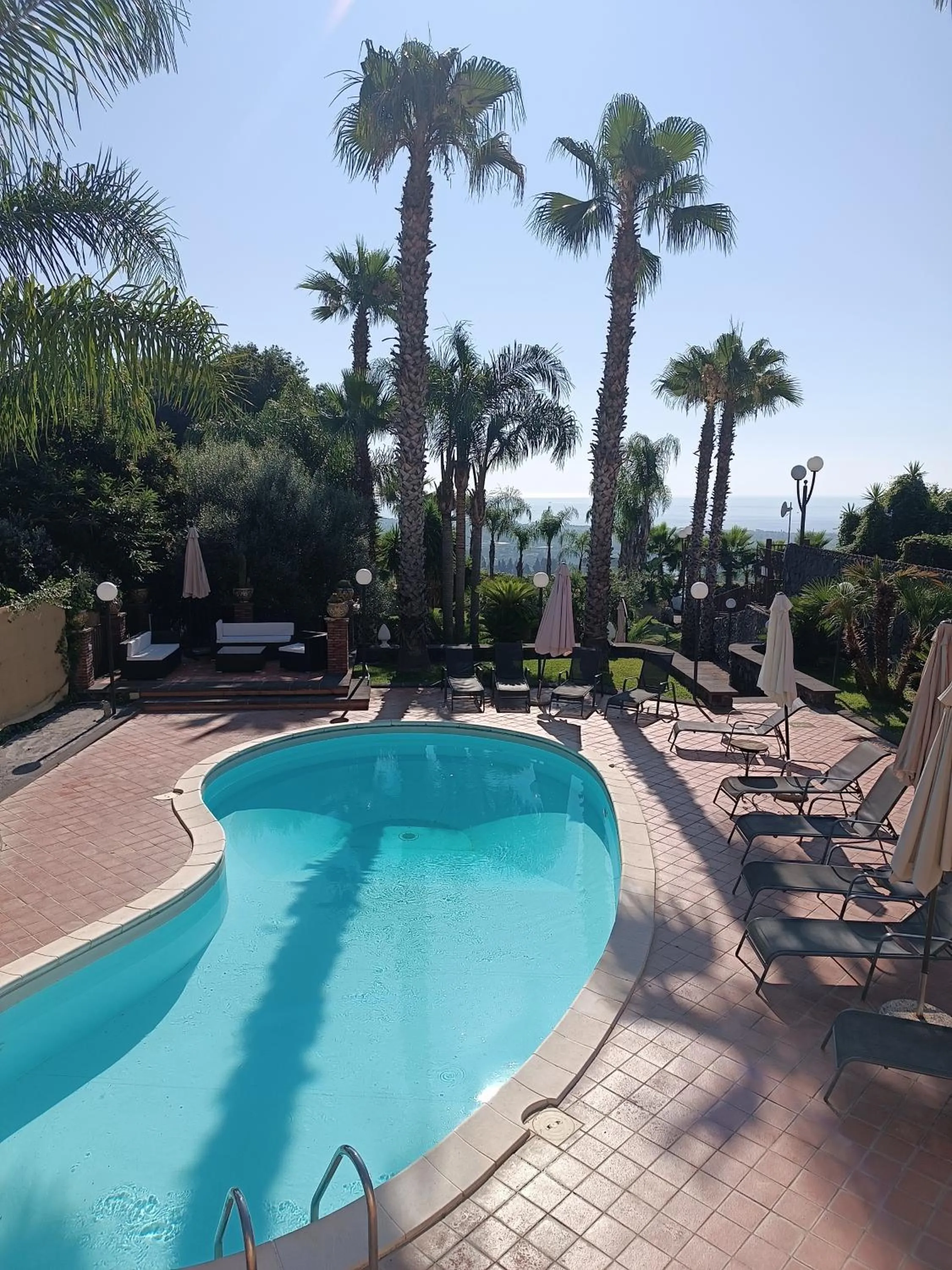 Pool view in Borgo Barone