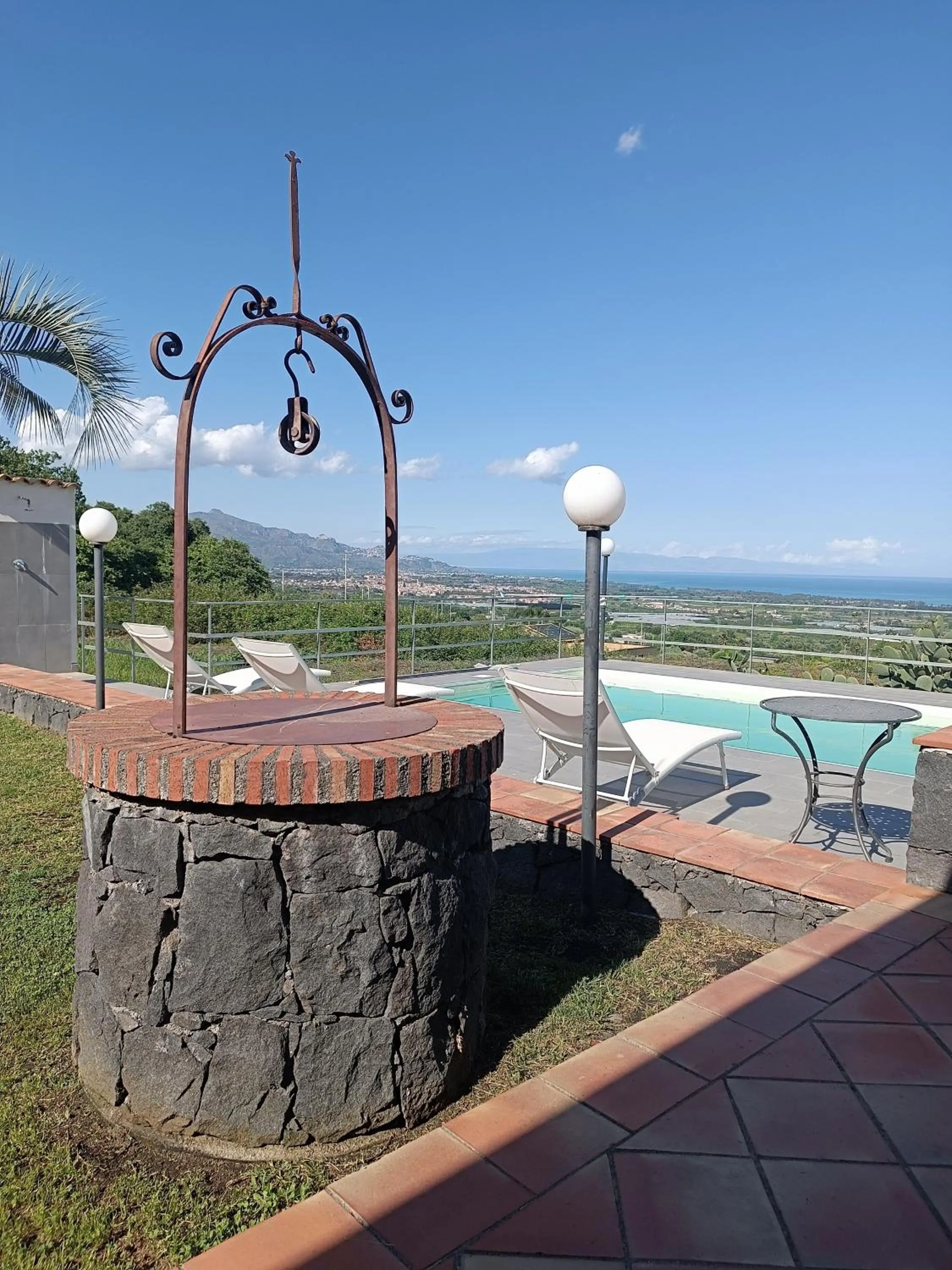 Pool view in Borgo Barone