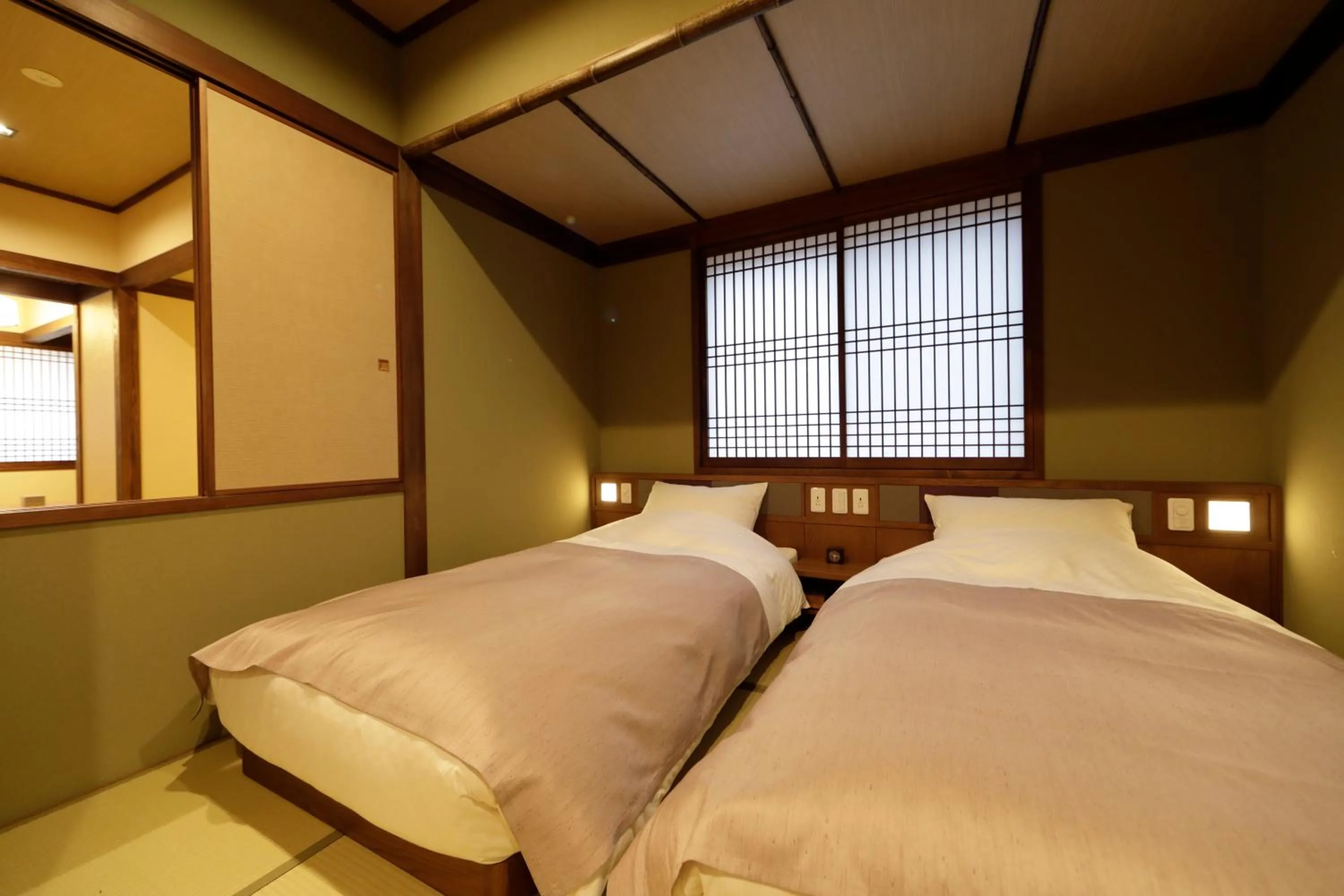 Bed in Onyado Shikishima-kan