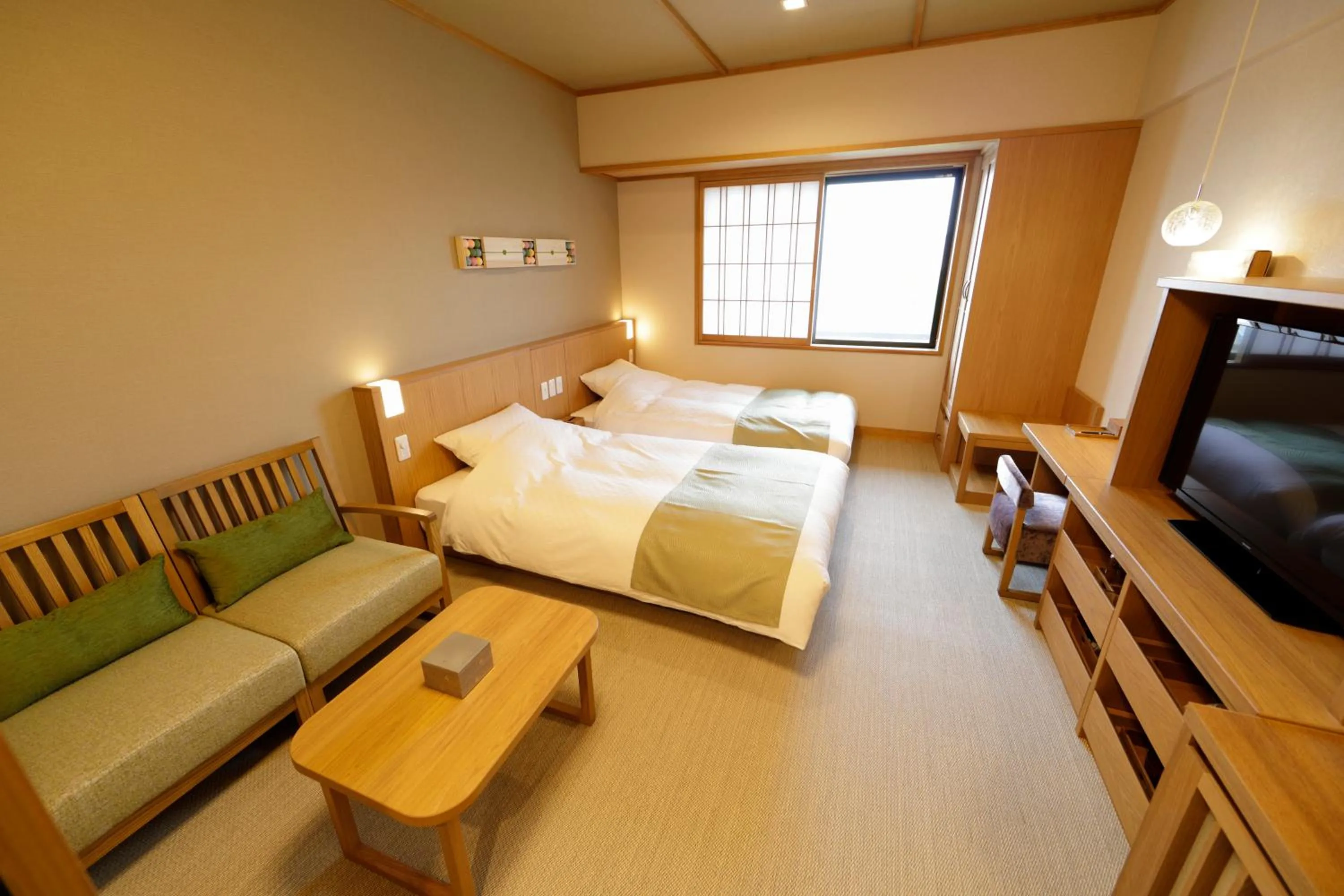 Bed in Onyado Shikishima-kan