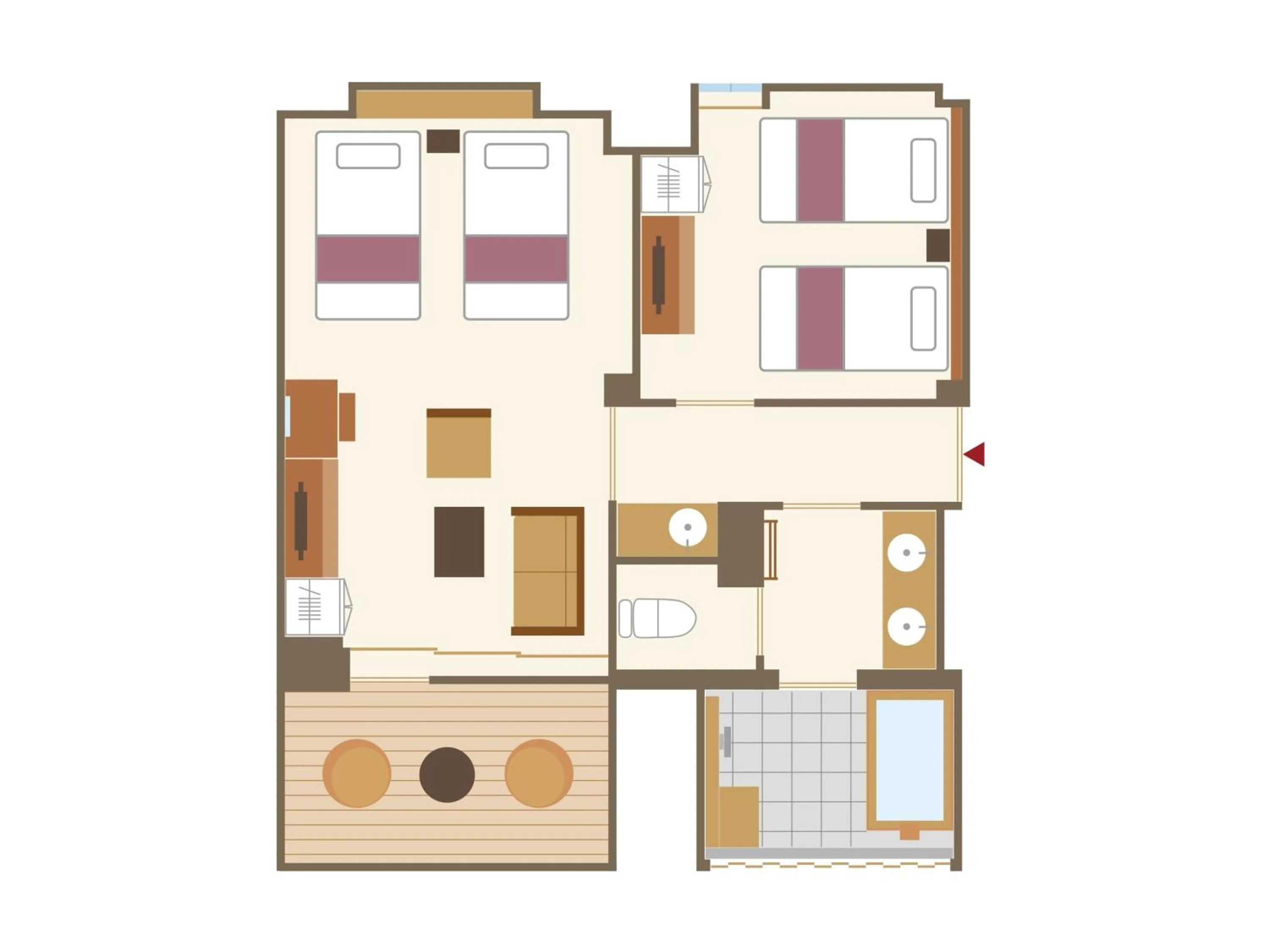 Photo of the whole room in Onyado Shikishima-kan