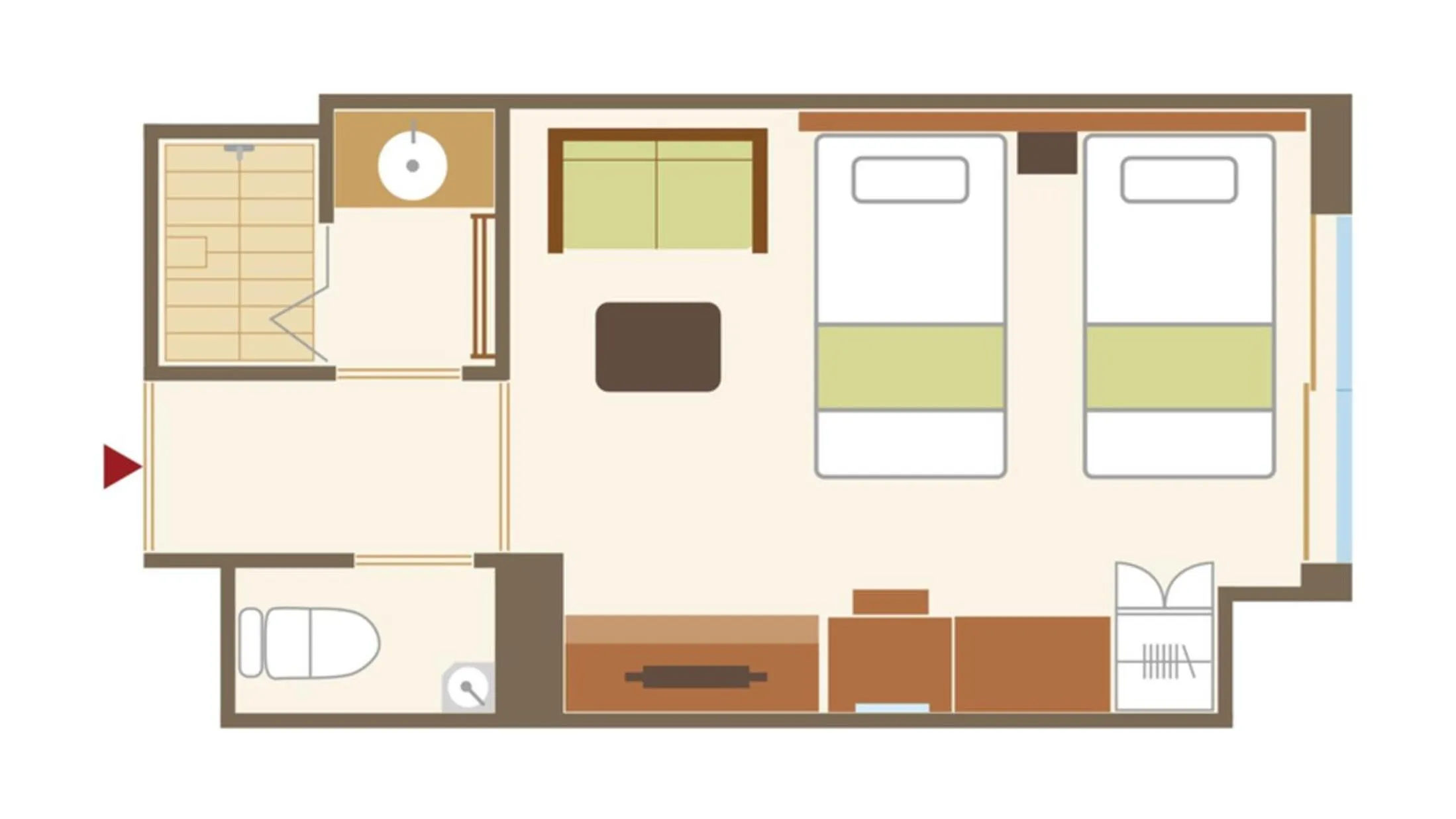 Photo of the whole room in Onyado Shikishima-kan