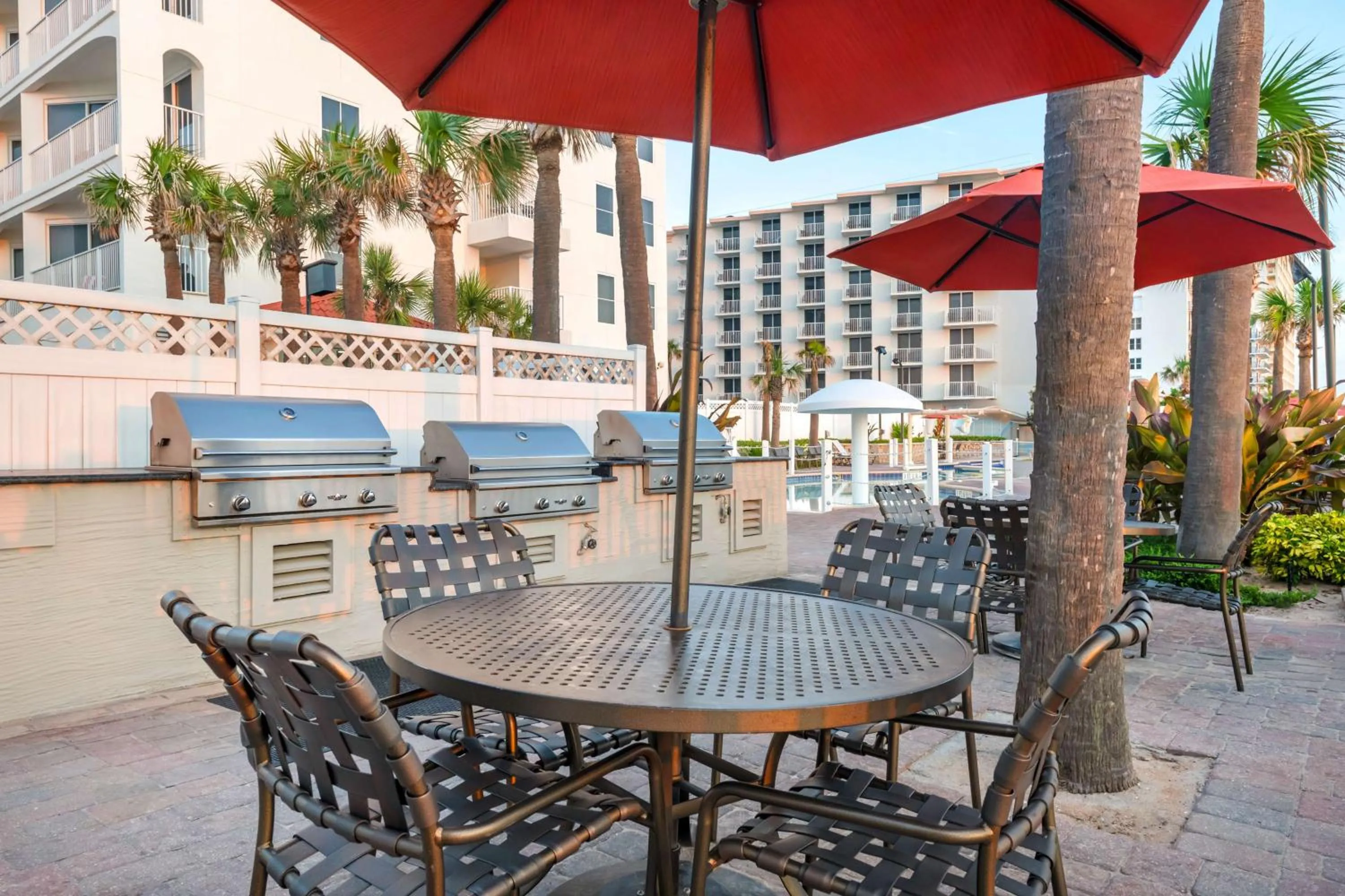 Patio in Hilton Vacation Club The Cove on Ormond Beach