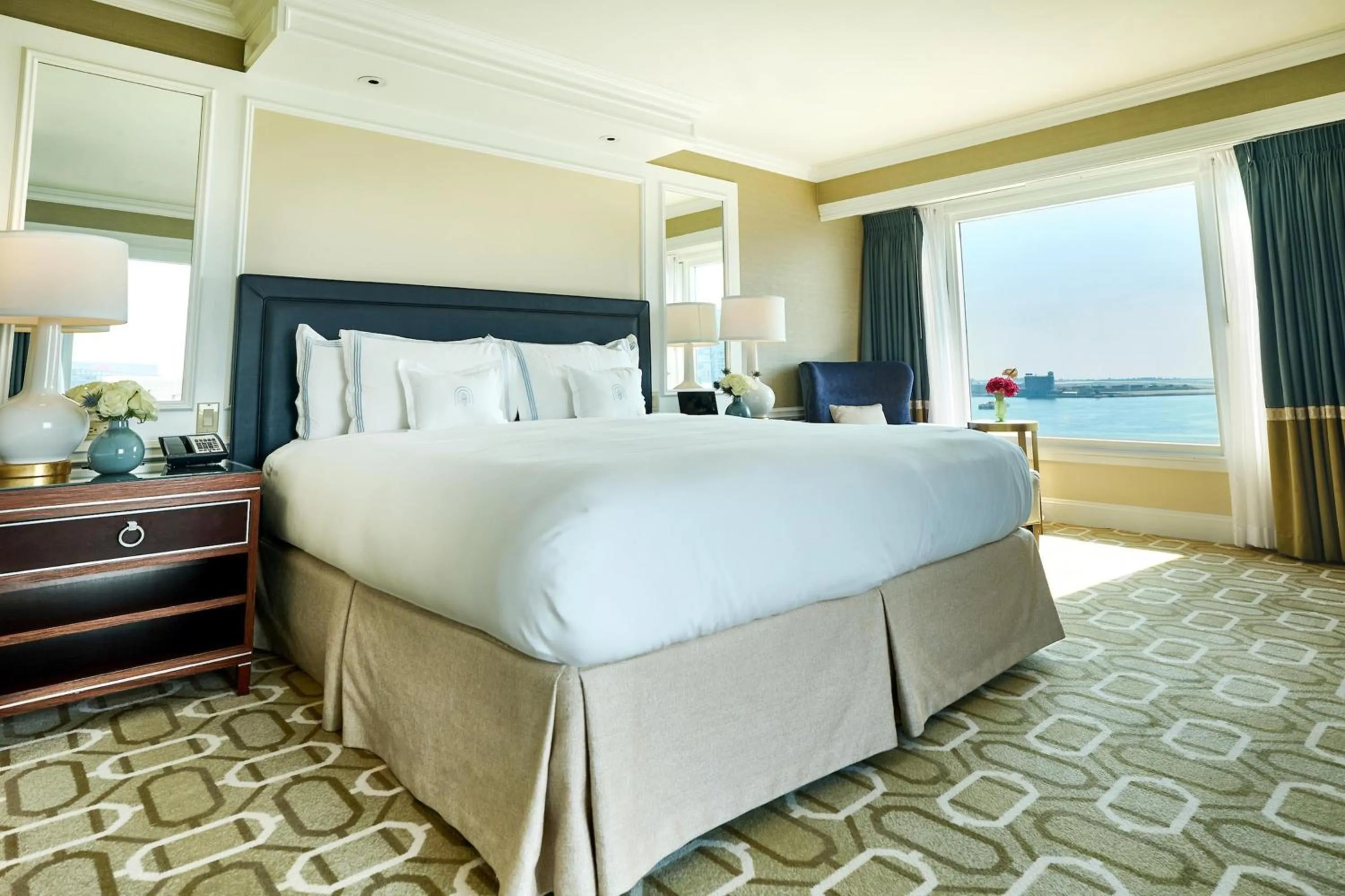 Bed in Boston Harbor Hotel