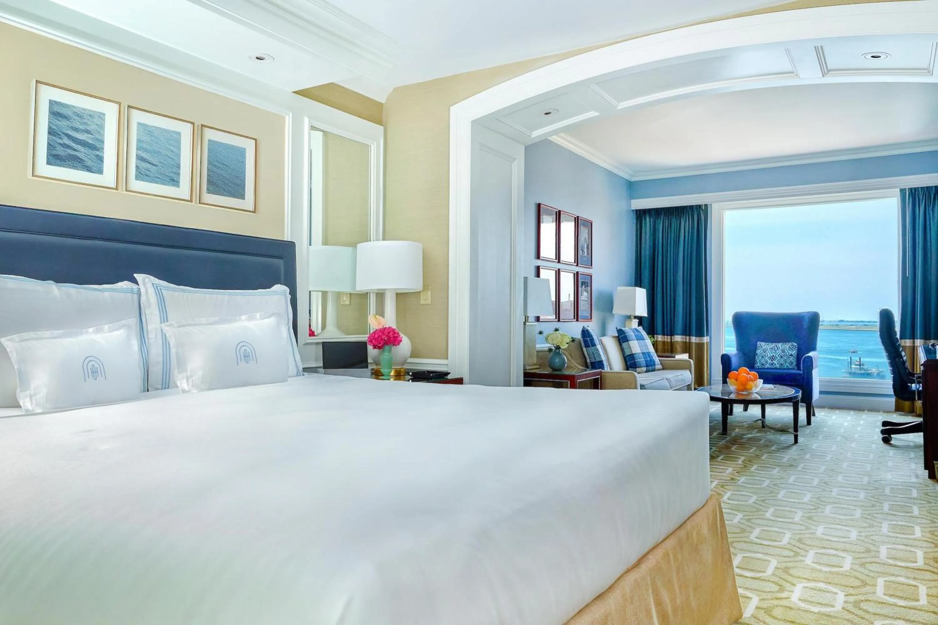 Bed in Boston Harbor Hotel