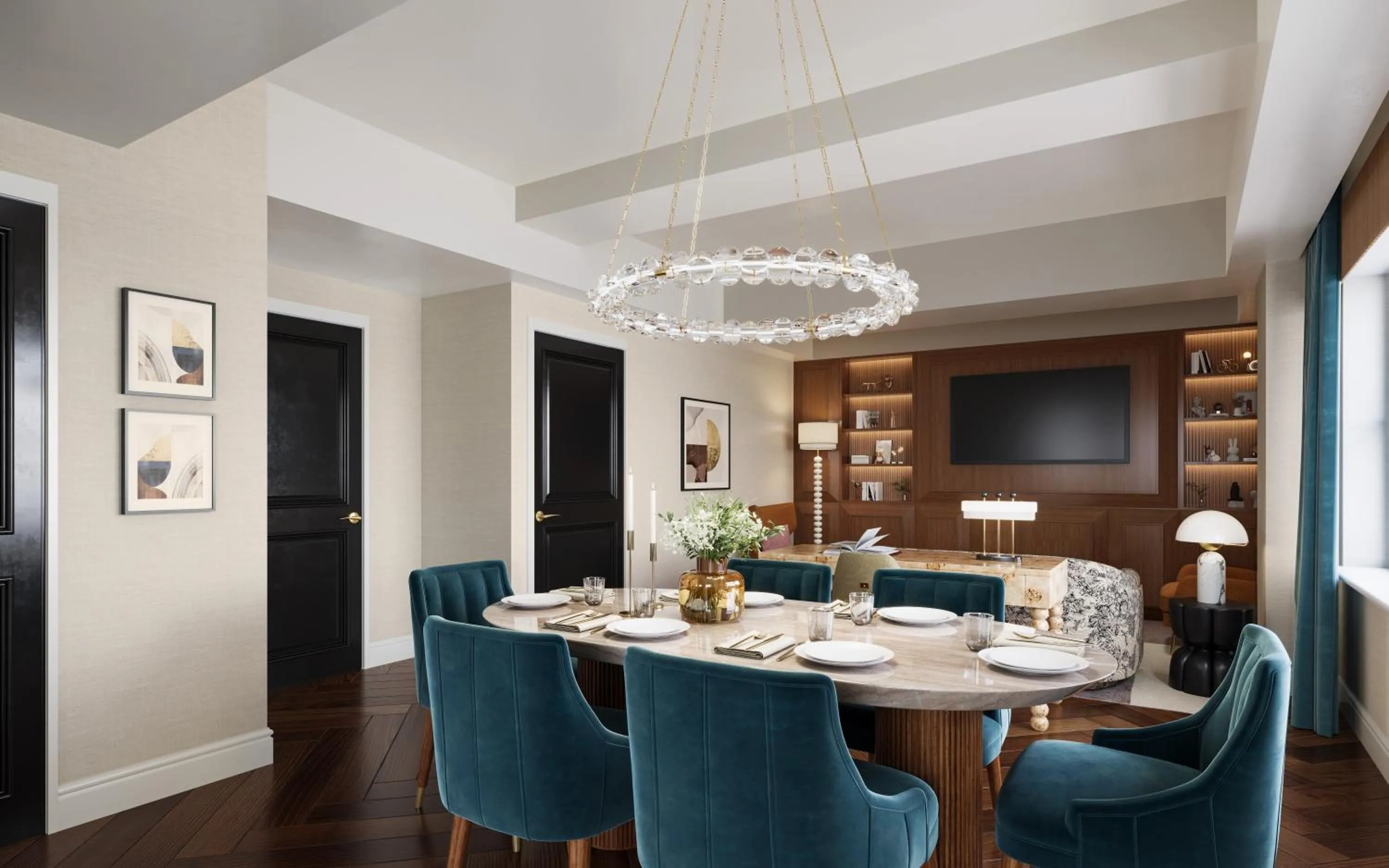 Living room in The Benjamin Royal Sonesta New York