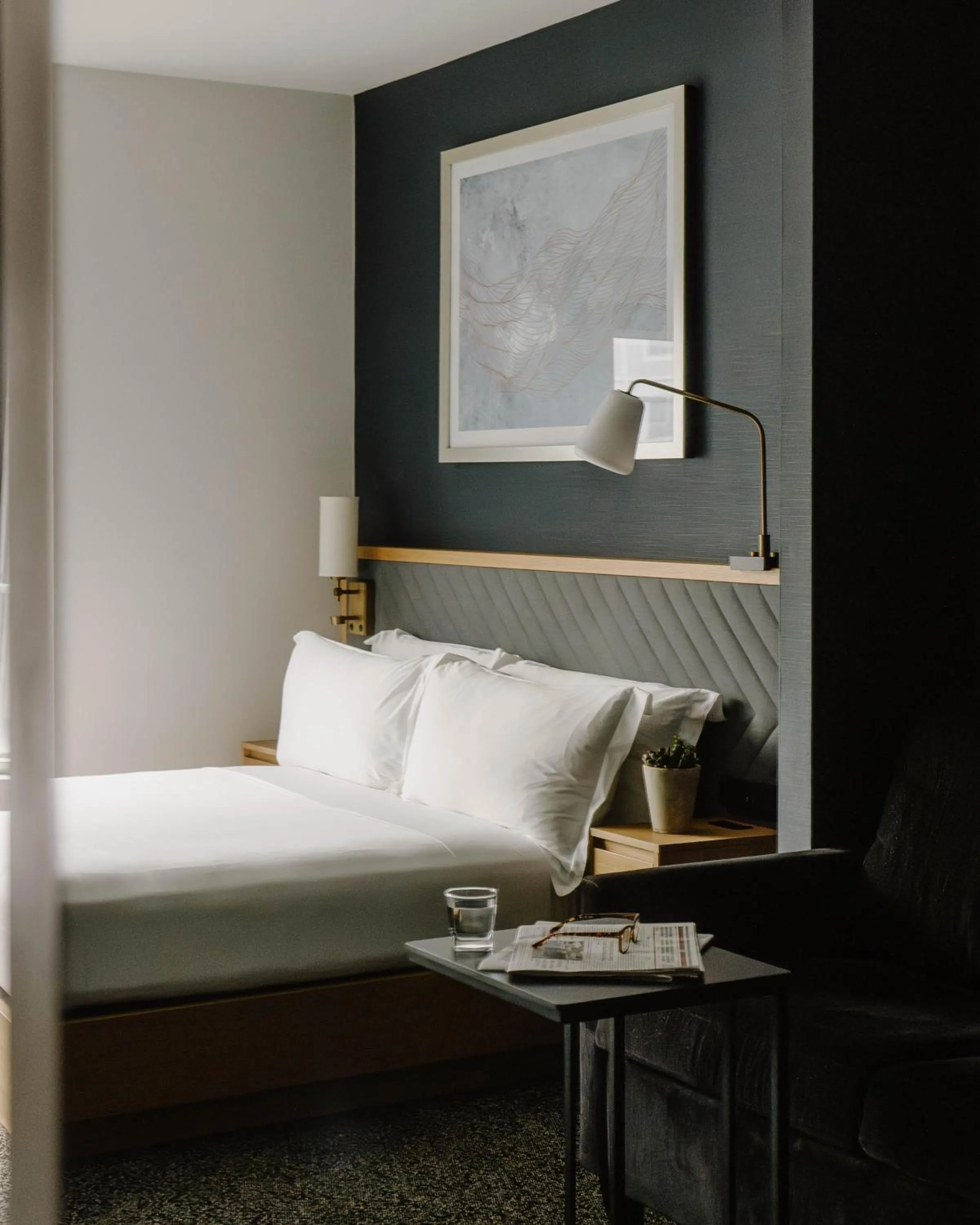 Bed in Club Quarters Hotel White House, Washington DC