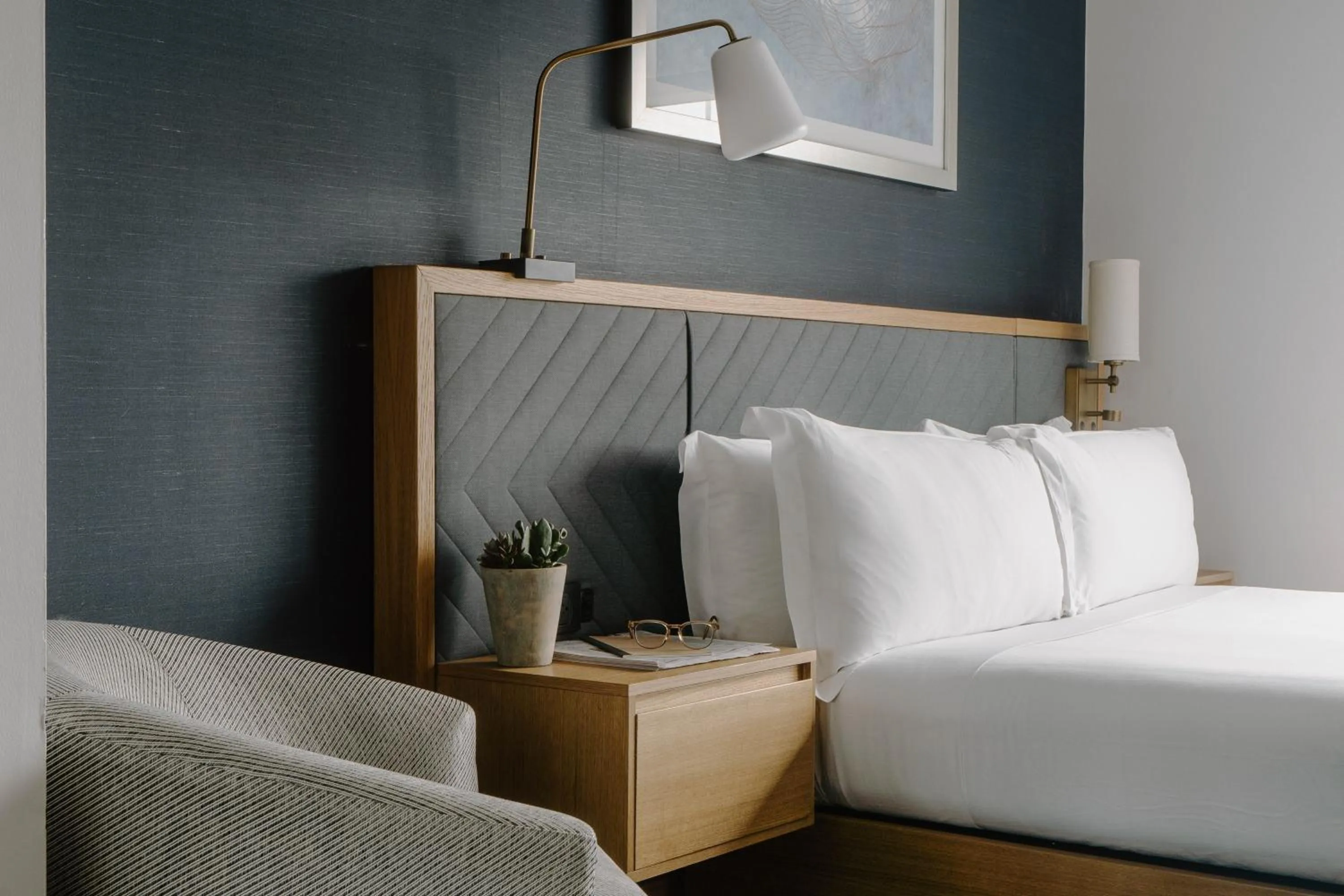 Bed in Club Quarters Hotel White House, Washington DC