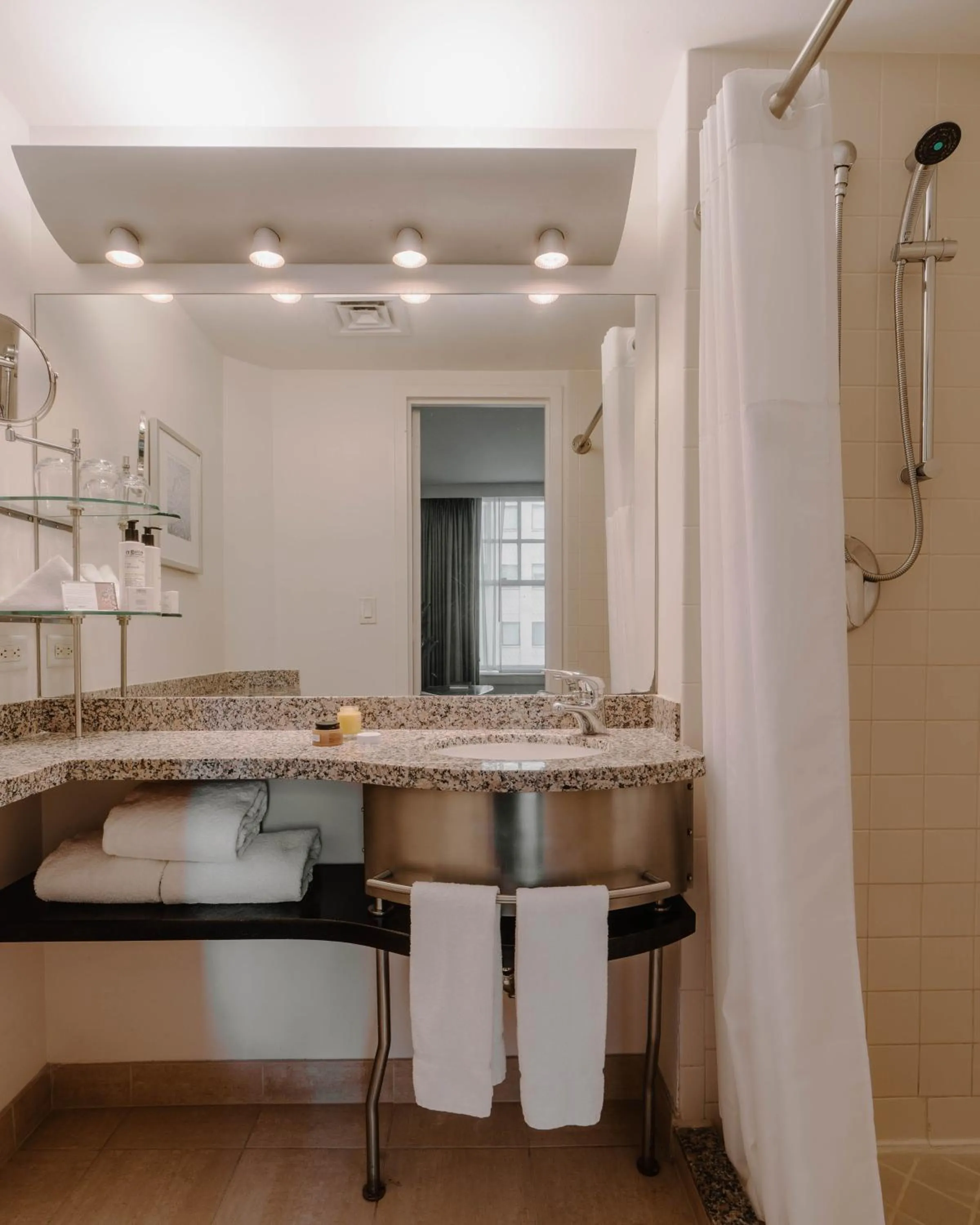 Bathroom in Club Quarters Hotel Downtown, Houston