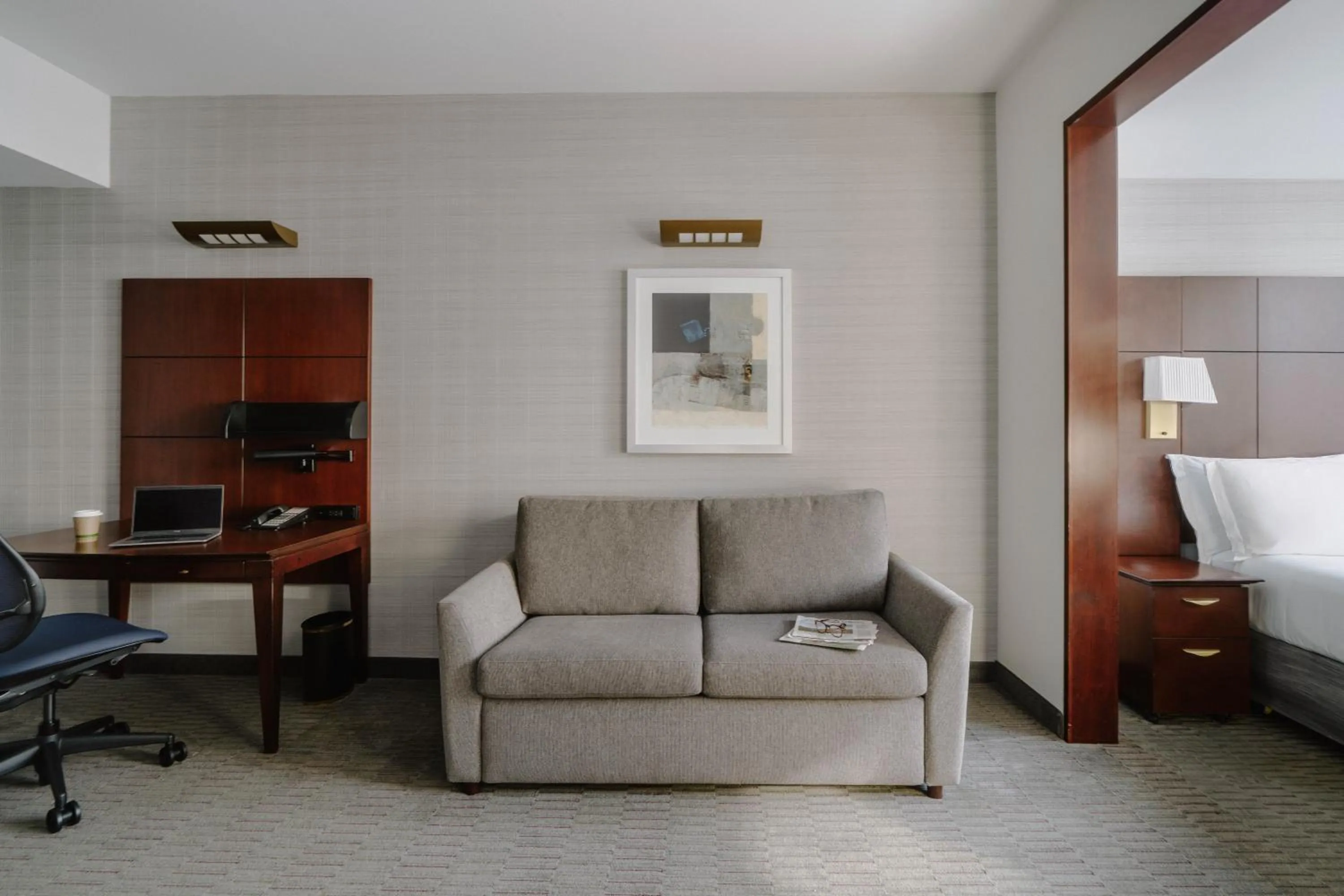 Seating area, Bed in Club Quarters Hotel Wacker at Michigan, Chicago