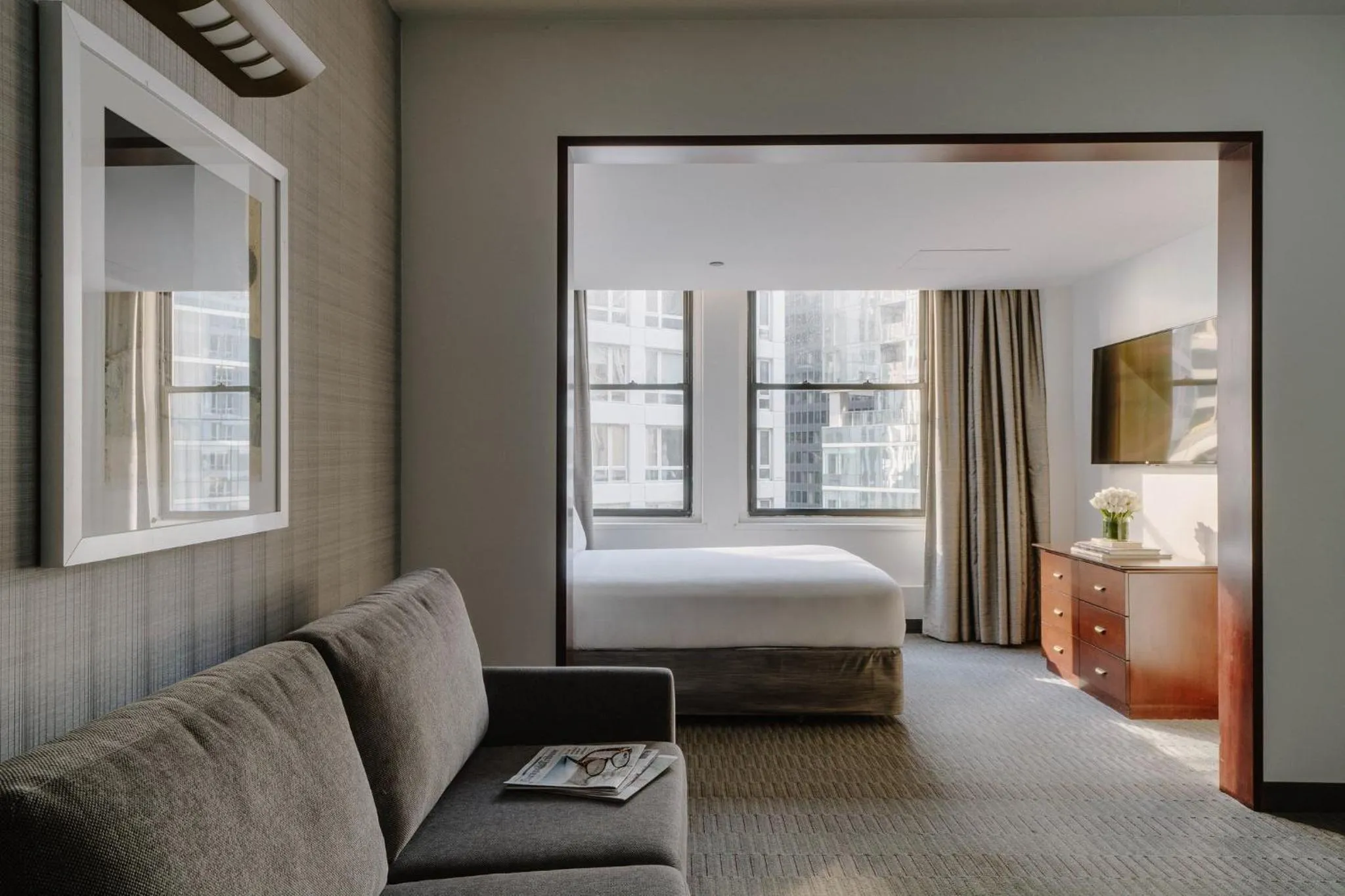 Photo of the whole room, Bed in Club Quarters Hotel Wacker at Michigan, Chicago