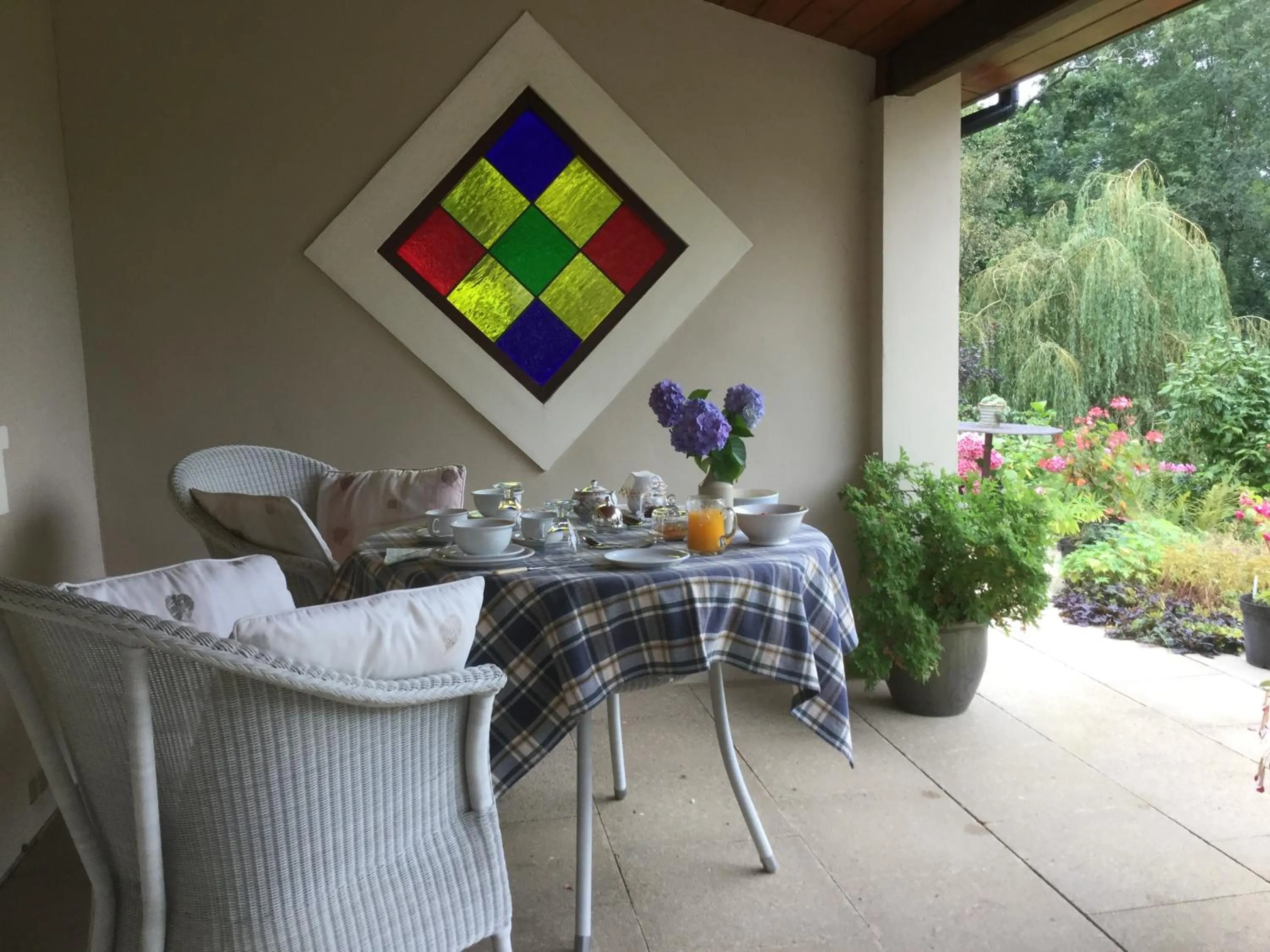 Patio in Dwynant - A Room with a View